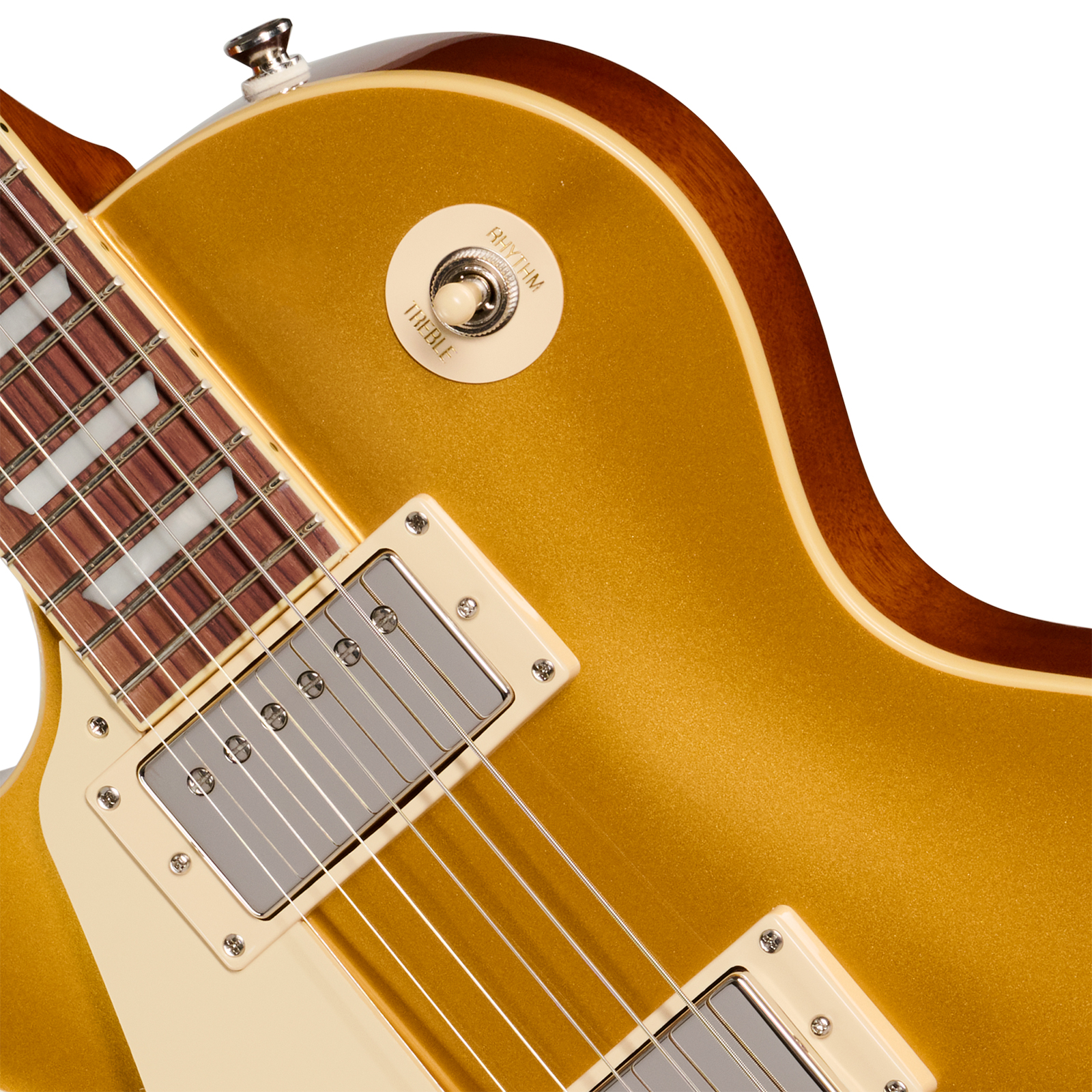 Epiphone Les Paul Standard 50s Lh Ibg Gaucher Original 2h Ht Rw - Goldtop - Guitarra eléctrica de corte único. - Variation 2