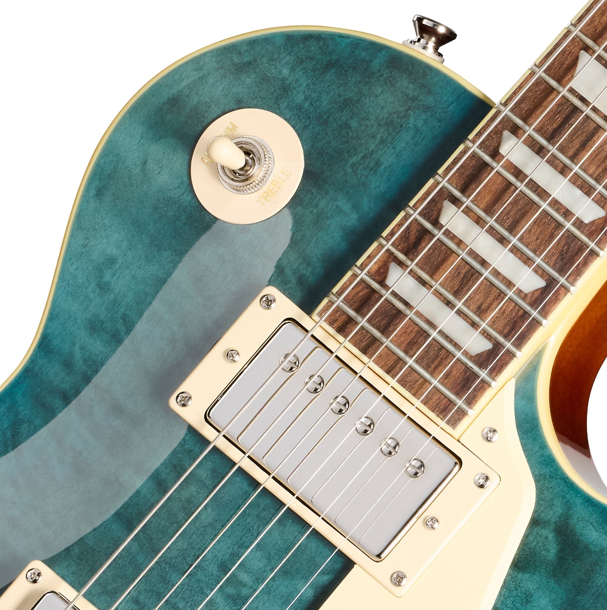 Epiphone Les Paul Standard 60s Quilt Top Ltd Ibg Original 2h Ht Lau - Translucent Blue - Guitarra eléctrica de corte único. - Variation 2