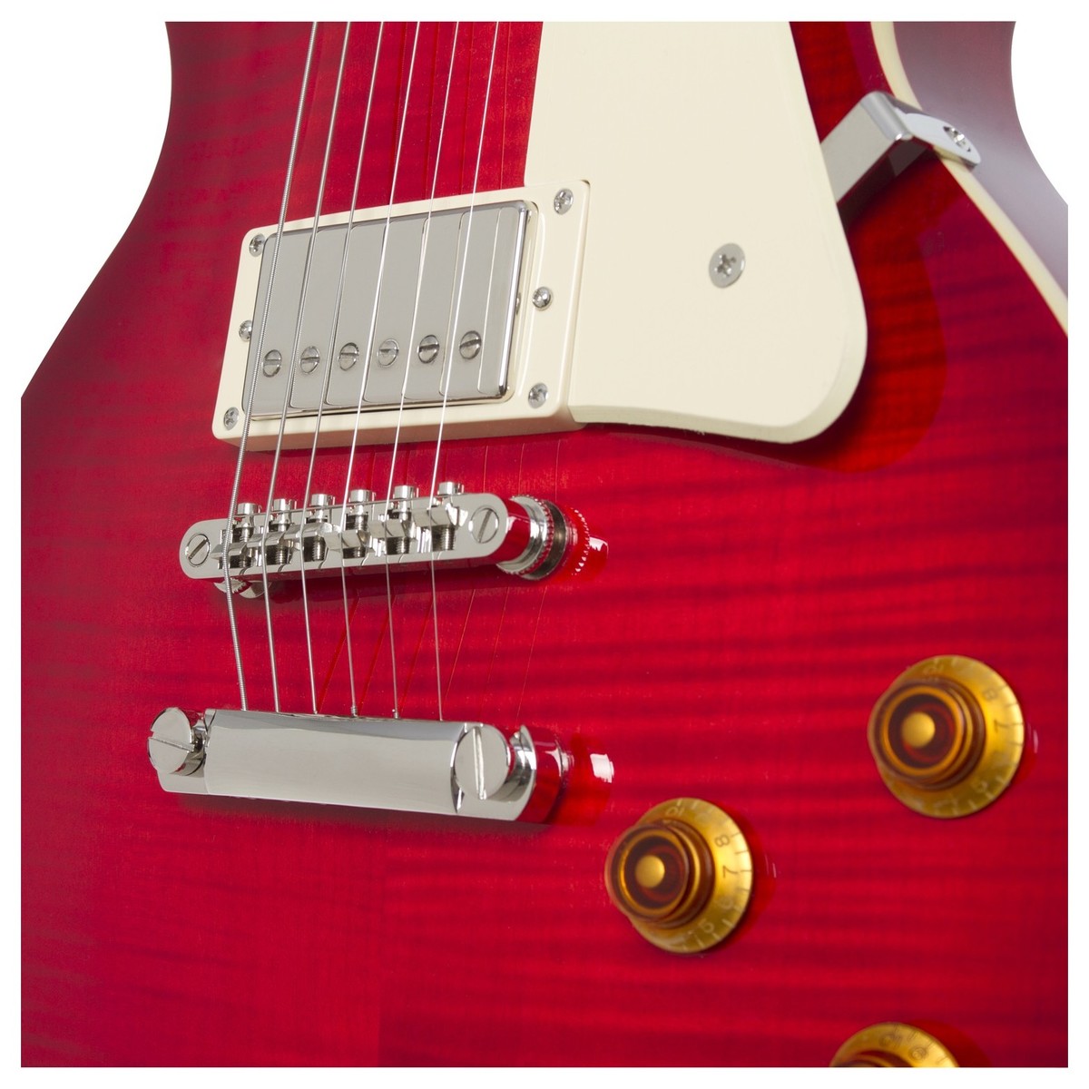 Epiphone Les Paul Standard Plus Top Pro Hh Ht Pf - Blood Orange - Guitarra eléctrica de corte único. - Variation 3