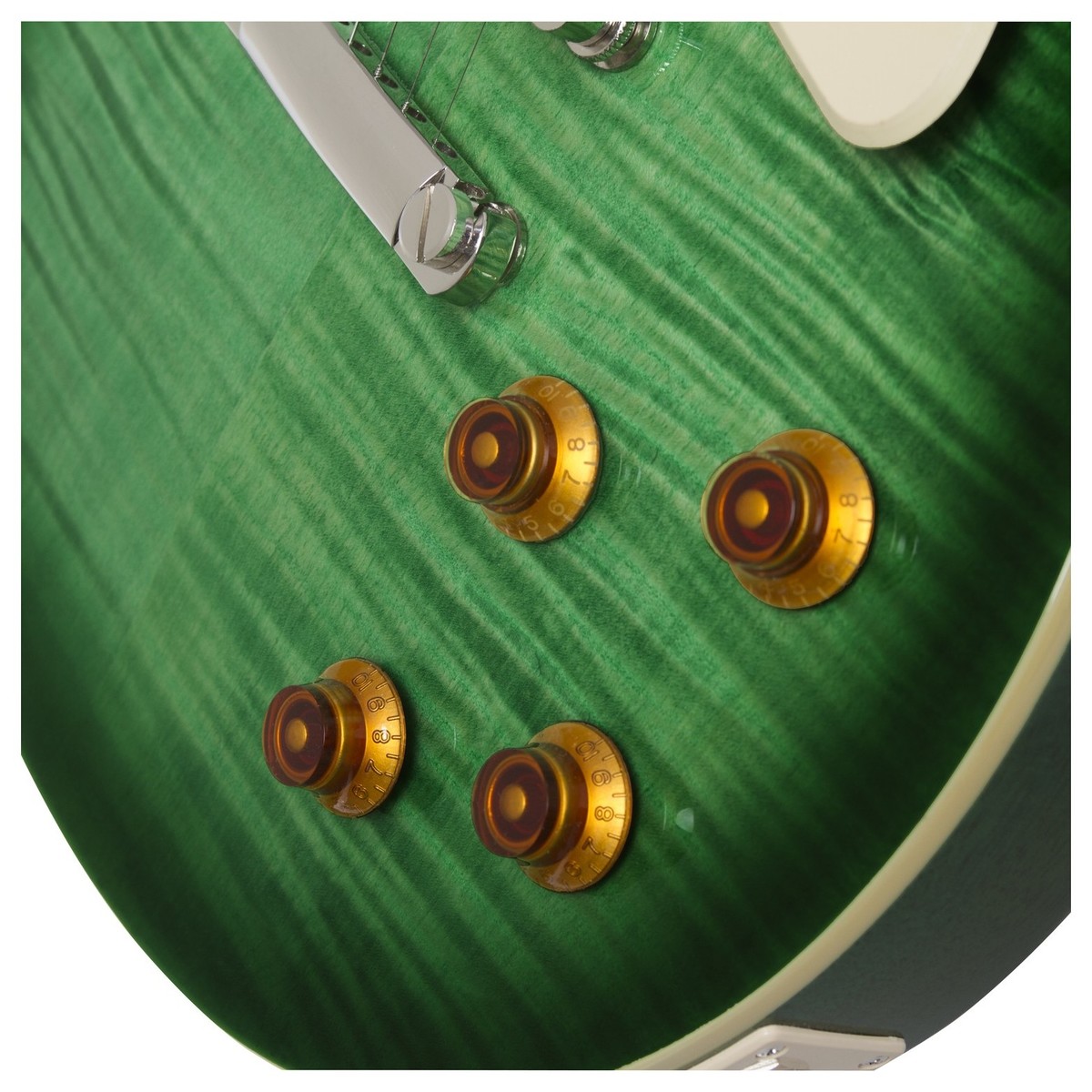 Epiphone Les Paul Standard Plus Top Pro 2018 Hh Ht Pf - Green Burst - Guitarra eléctrica de corte único. - Variation 4