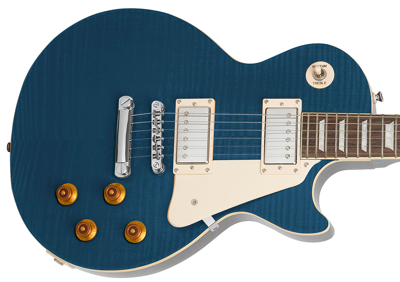 Epiphone Les Paul Standard Plus Top Pro Ch - Trans Blue - Guitarra eléctrica de corte único. - Variation 2