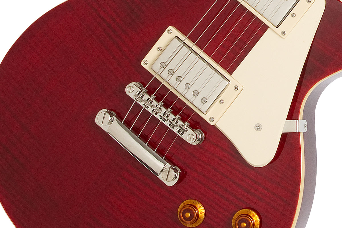 Epiphone Les Paul Standard Plus Top Pro Ch - Wine Red - Guitarra eléctrica de corte único. - Variation 3