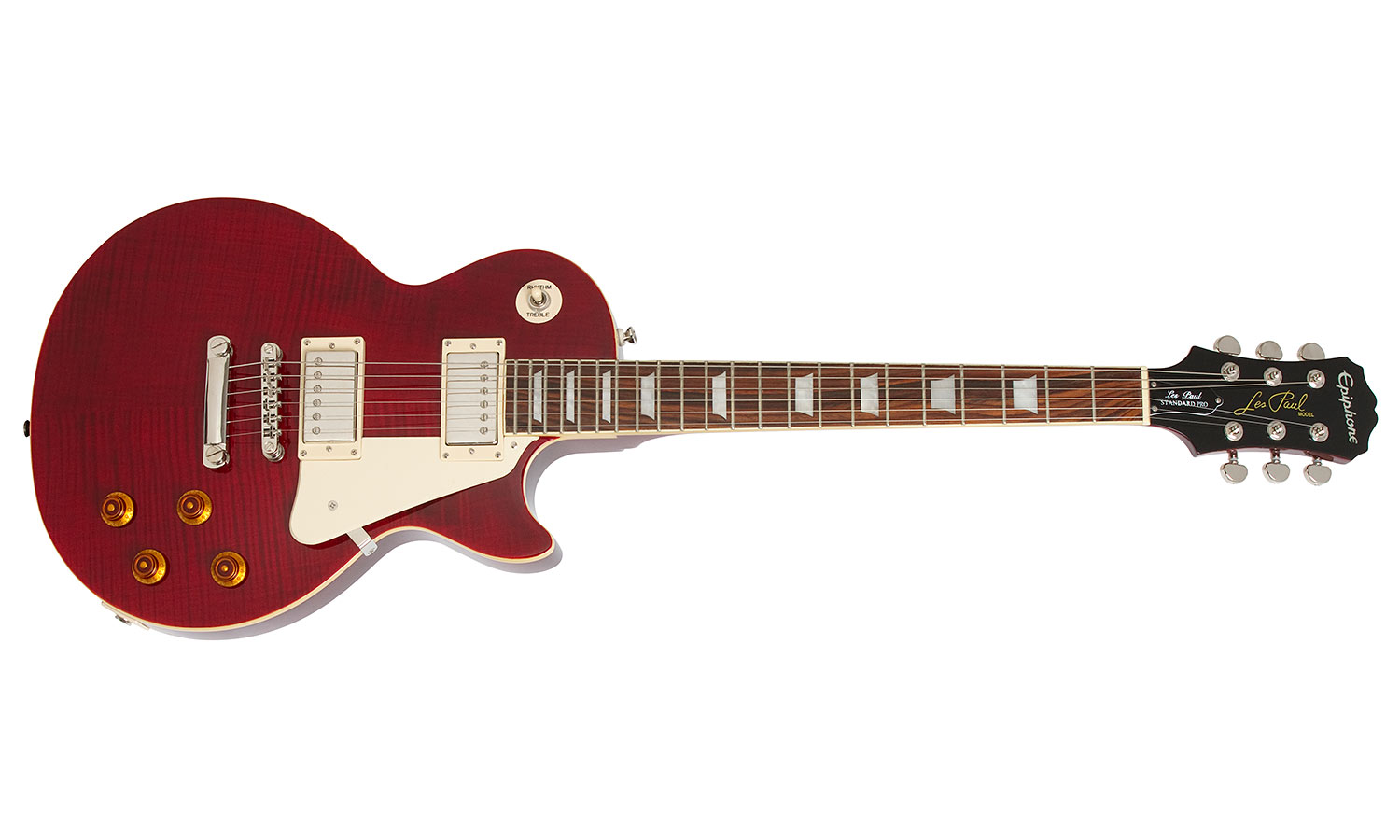Epiphone Les Paul Standard Plus Top Pro Ch - Wine Red - Guitarra eléctrica de corte único. - Variation 1