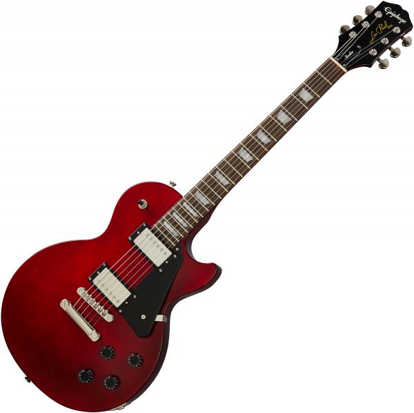Cerco consumidor Tipo delantero Guitarra eléctrica de cuerpo sólido Epiphone Les Paul Studio - wine red rojo