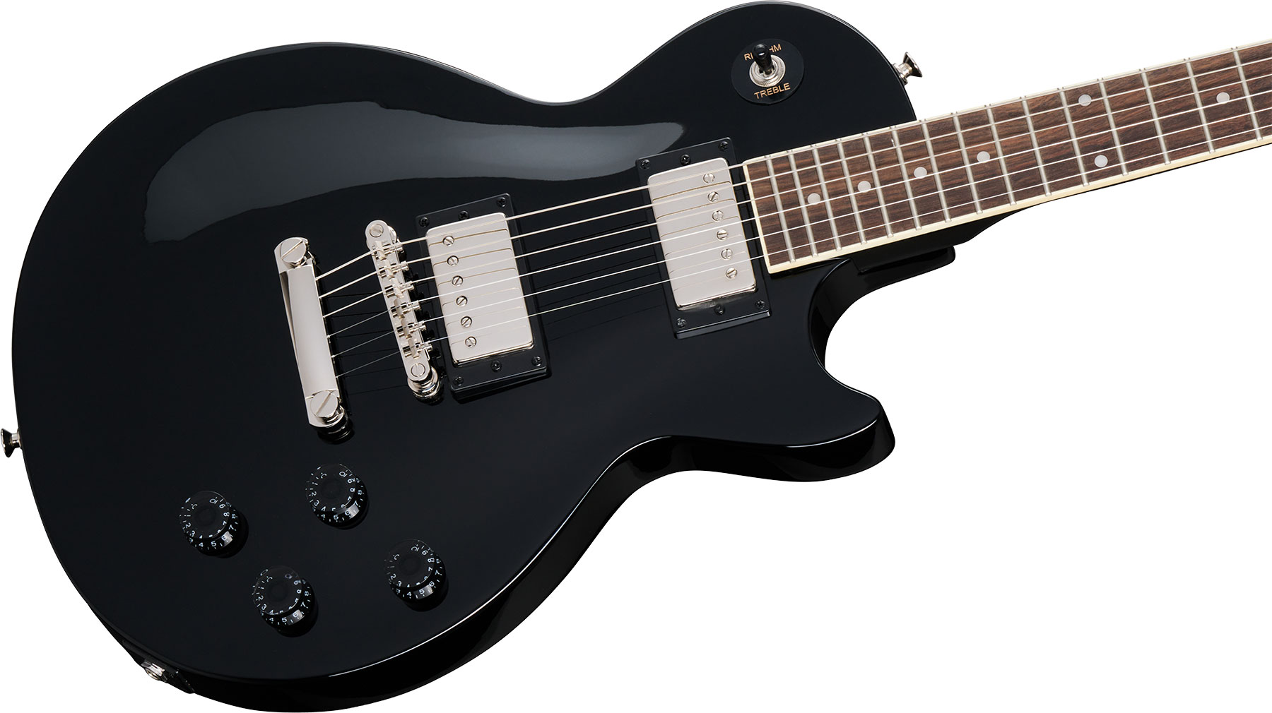 Epiphone Les Paul Tribute Inspired By / Modern 2h Ht Lau - Ebony - Guitarra eléctrica de corte único. - Variation 3