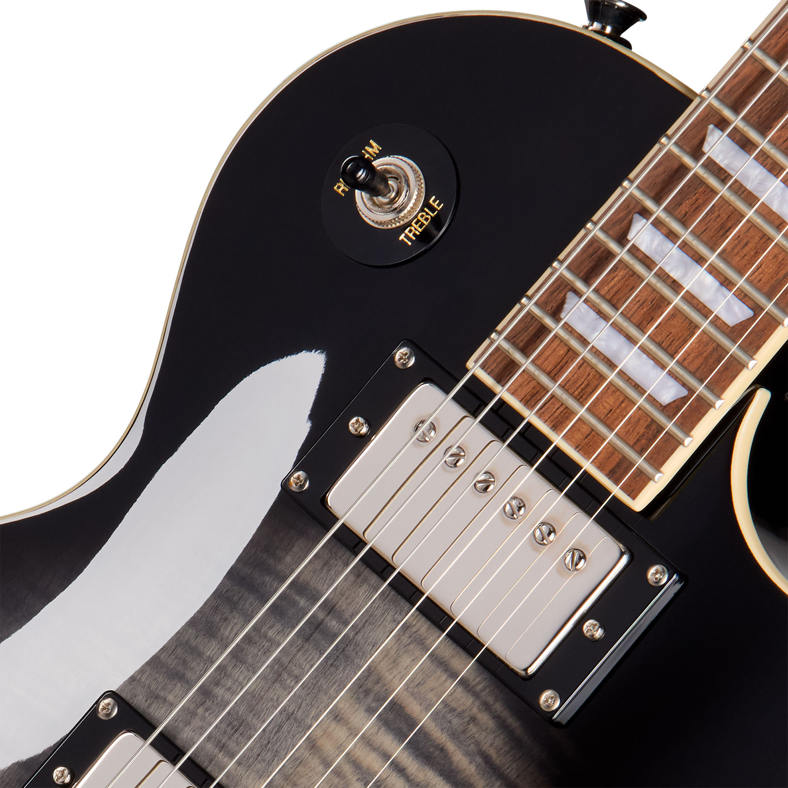 Epiphone Les Paul Tribute Plus Lh Gaucher Ibg 2h Ht Rw - Ebony Burst - Guitarra eléctrica de corte único. - Variation 2