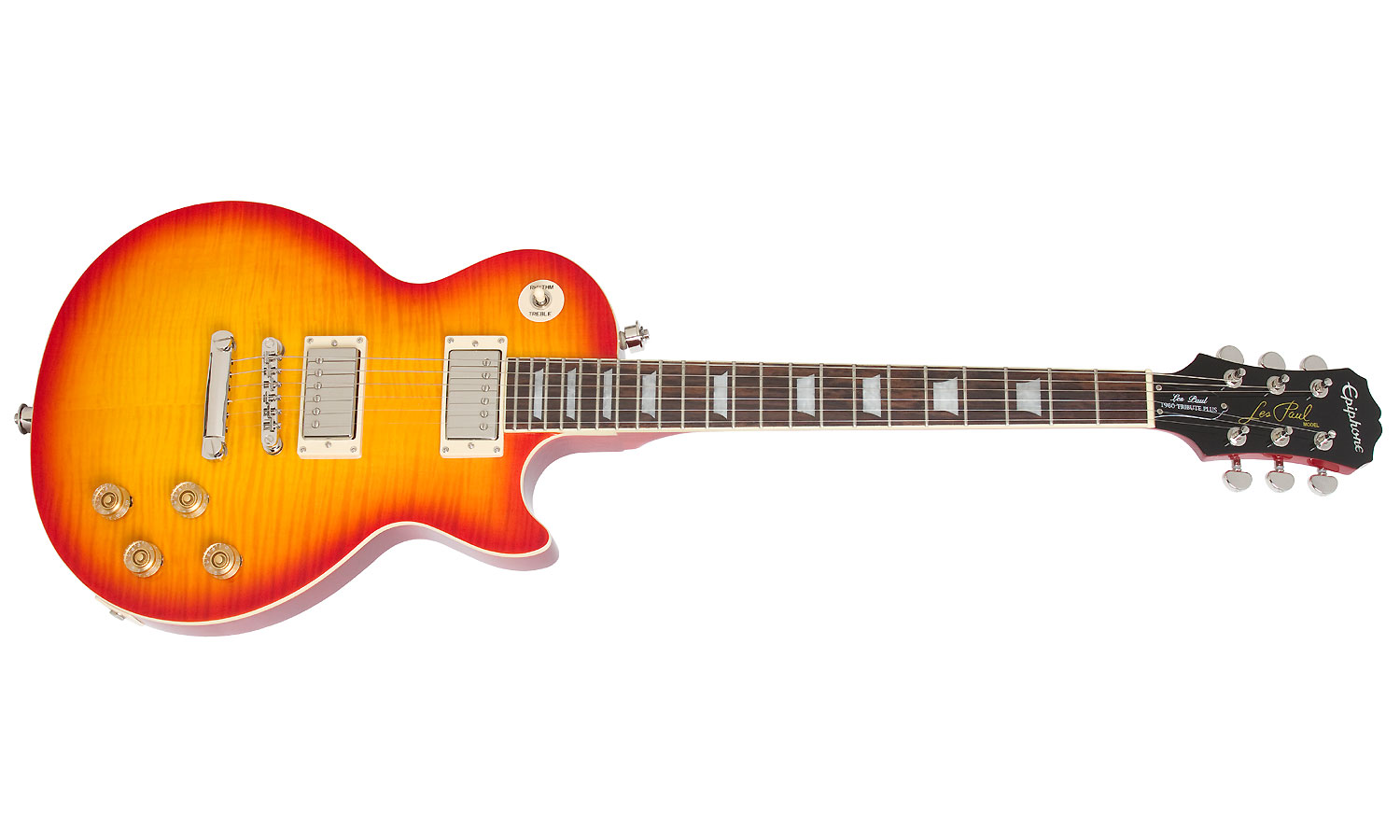 Epiphone Les Paul Tribute Plus Outfit Ch - Faded Cherry - Guitarra eléctrica de corte único. - Variation 1