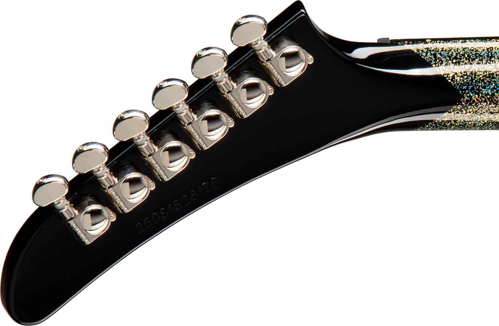 Epiphone Lzzy Hale Explorer Custom Signature 2h Ht Eb - Black Diamond Holographic Sparkle - Guitarra electrica metalica - Variation 5