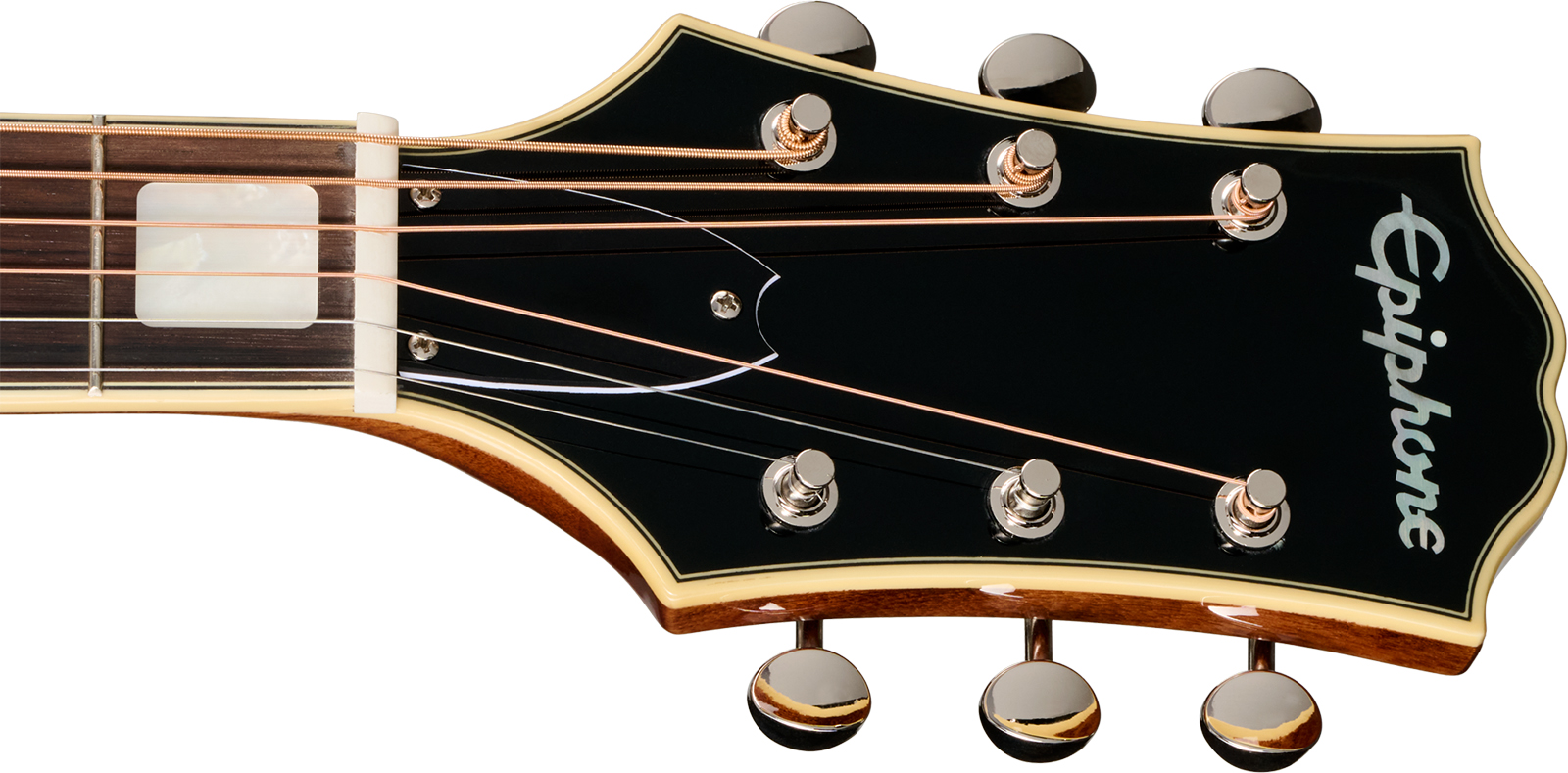 Epiphone Marcus King El Dorado Dreadnought Shsc Epicea Palissandre Rw - Antique Natural - Guitarra eléctrica semi caja - Variation 5