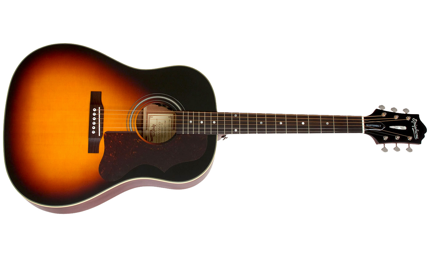 Epiphone Masterbilt Aj-45me Dreadnought Epicea Acajou Rw - Vintage Burst Satin - Guitarra electro acustica - Variation 1