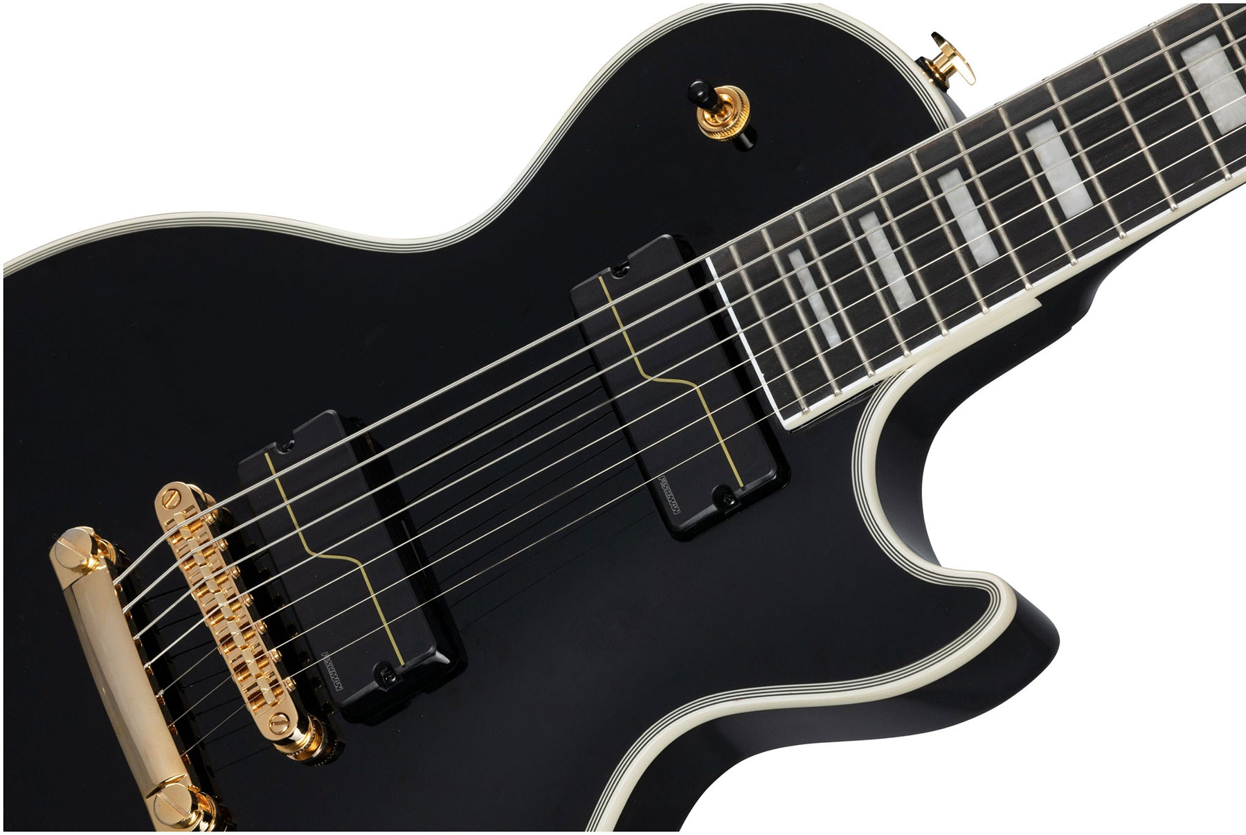 Epiphone Matt Heafy Les Paul Custom Origins 7c Gaucher Signature 2h Fishman Fluence Custom Ht Eb - Ebony - Guitarra electrica para zurdos - Variation 