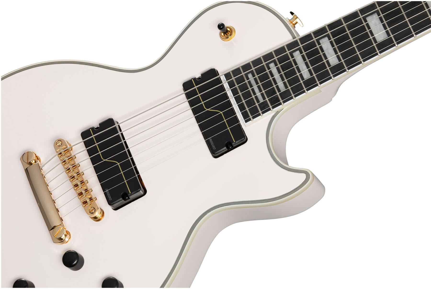 Epiphone Matt Heafy Les Paul Custom Origins 7c Lh Signature Gaucher 2h Fishman Fluence Ht Eb - Bone White - Guitarra electrica para zurdos - Variation