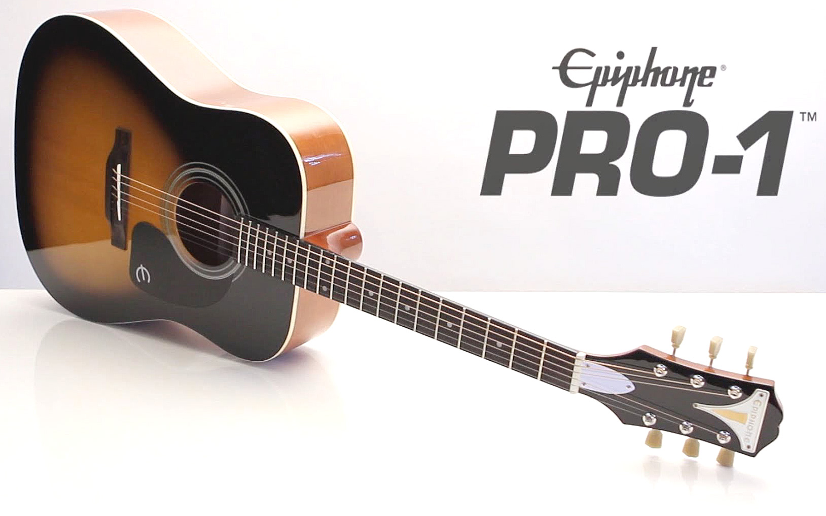 Epiphone Pro-1 Acoustic Dreadnought Epicea Acajou 2016 - Vintage Sunburst - Guitarra acústica & electro - Variation 2