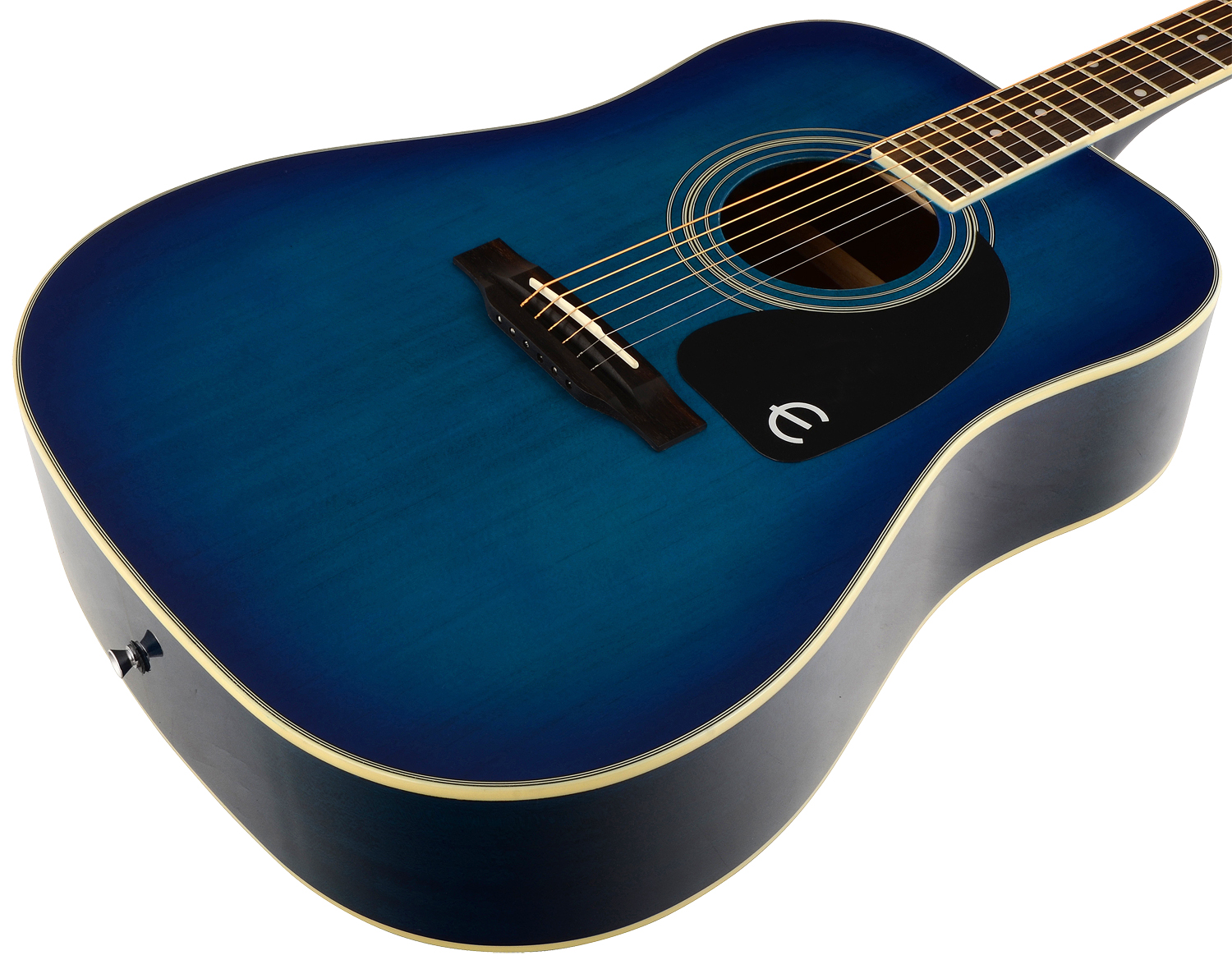 Epiphone Pro-1 Plus Acoustic Dreadnought Epicea Acajou - Translucent Blue - Guitarra acústica & electro - Variation 1