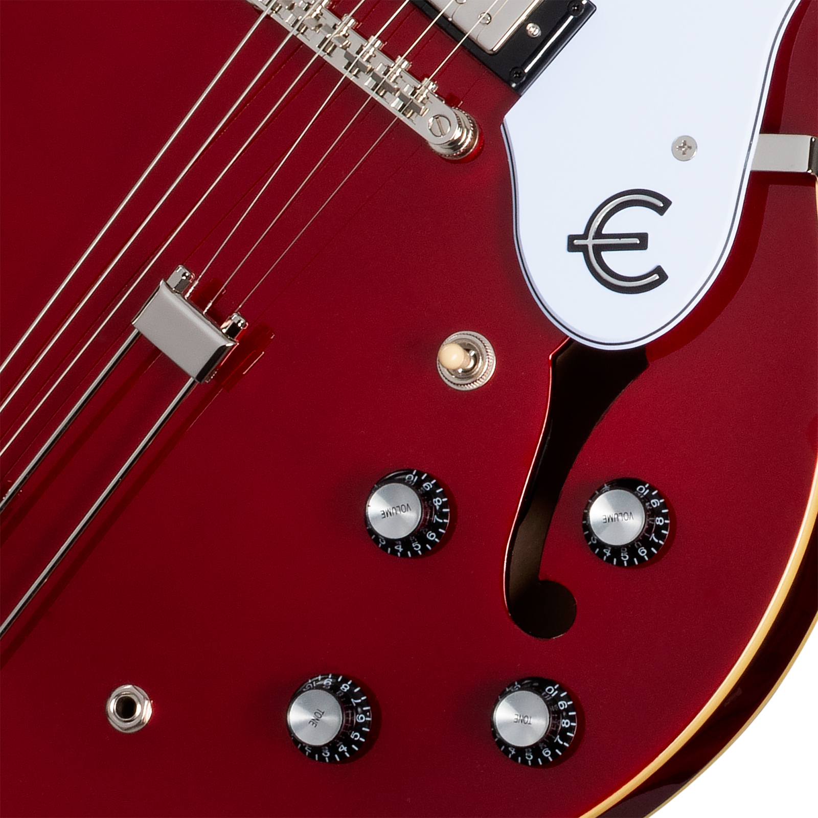 Epiphone Riviera Original Archtop 2mh Ht Rw - Sparkling Burgundy Top - Guitarra eléctrica semi caja - Variation 3