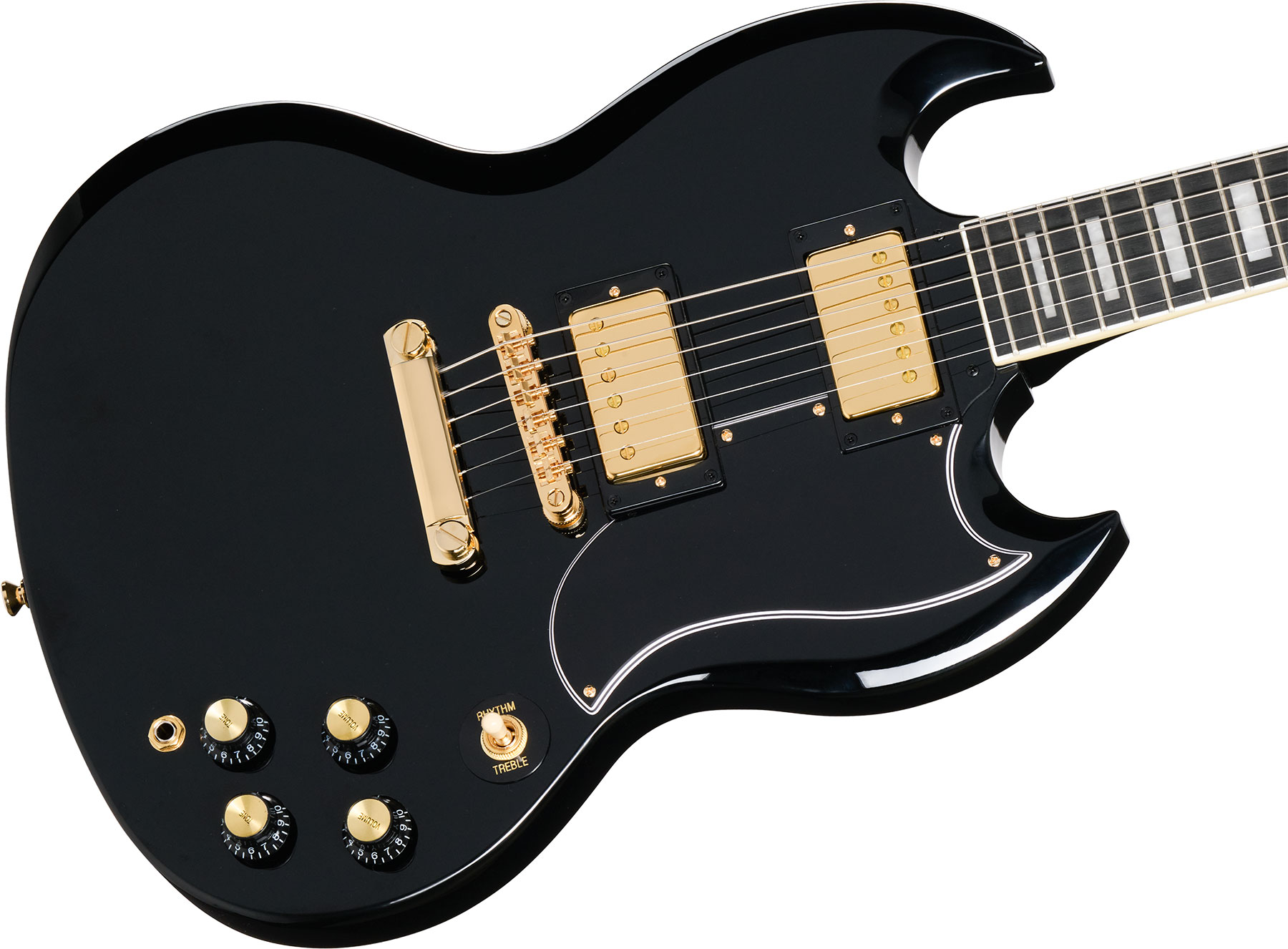 Epiphone Sg Custom Insp. By Gibson Modern 2h Ht Eb - Ebony - Guitarra eléctrica de doble corte - Variation 3