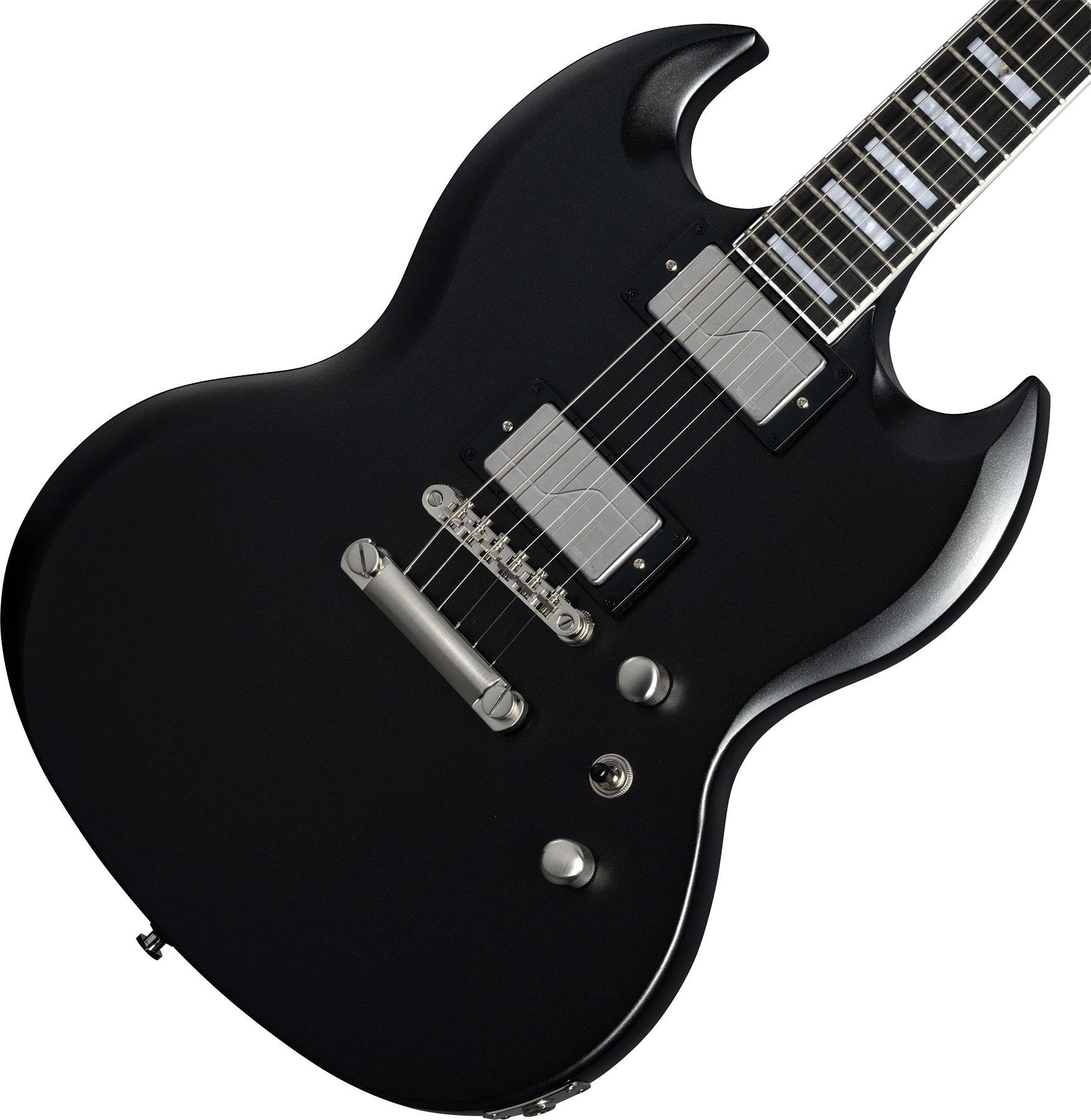 Epiphone Sg Prophecy Modern 2h Ht Eb - Aged Jet Black Metallic - Guitarra eléctrica de doble corte - Variation 3