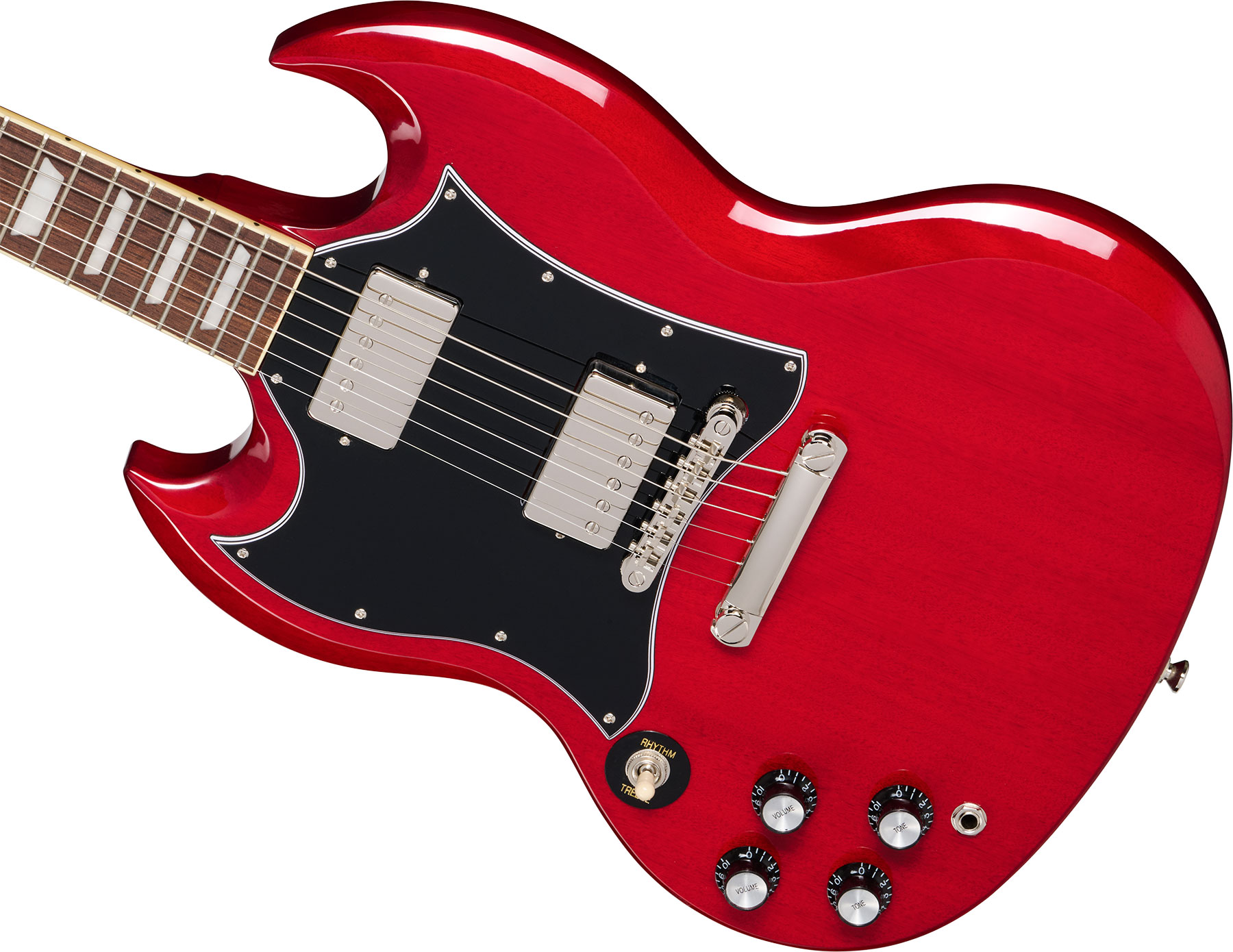 Epiphone Sg Standard Lh I.b.g Modern Gaucher 2h Ht Lau - Cherry - Guitarra eléctrica de doble corte - Variation 3