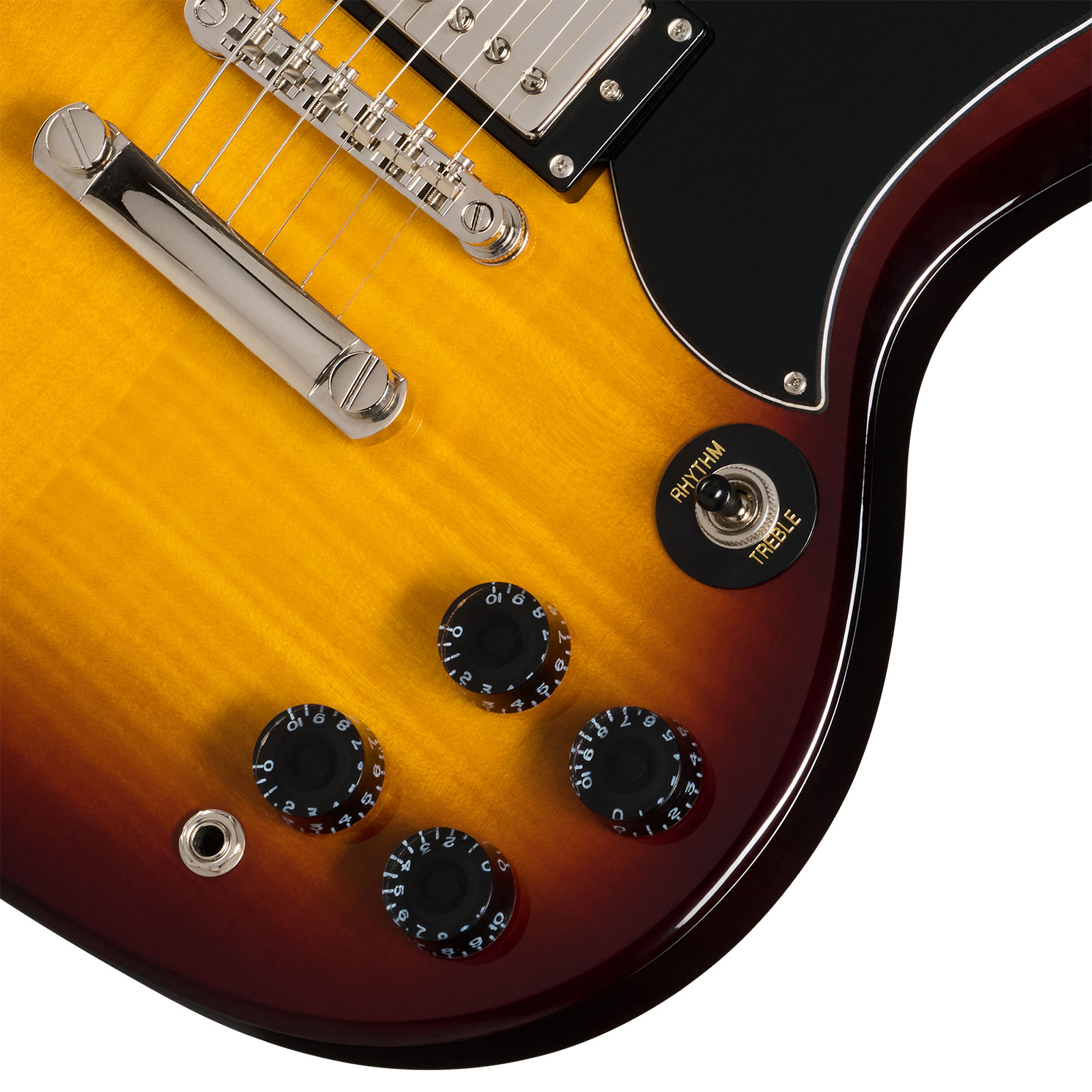 Epiphone Sg Tribute Plus Lh Gaucher Ibg 2h Ht Lau - Vintage Sunburst - Guitarra eléctrica de doble corte - Variation 3
