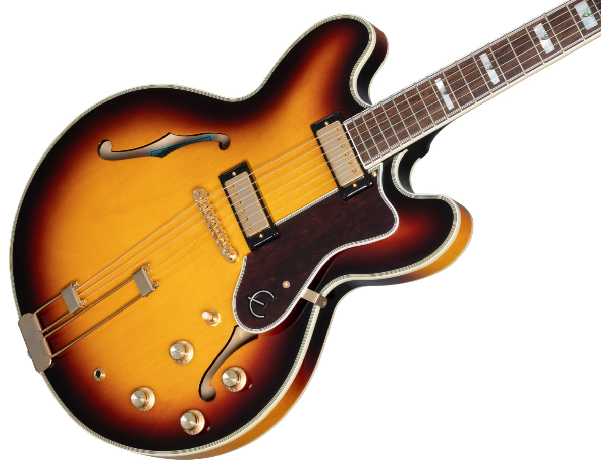 Epiphone Sheraton Archtop 2mh Ht Lau - Vintage Sunburst - Guitarra eléctrica semi caja - Variation 3