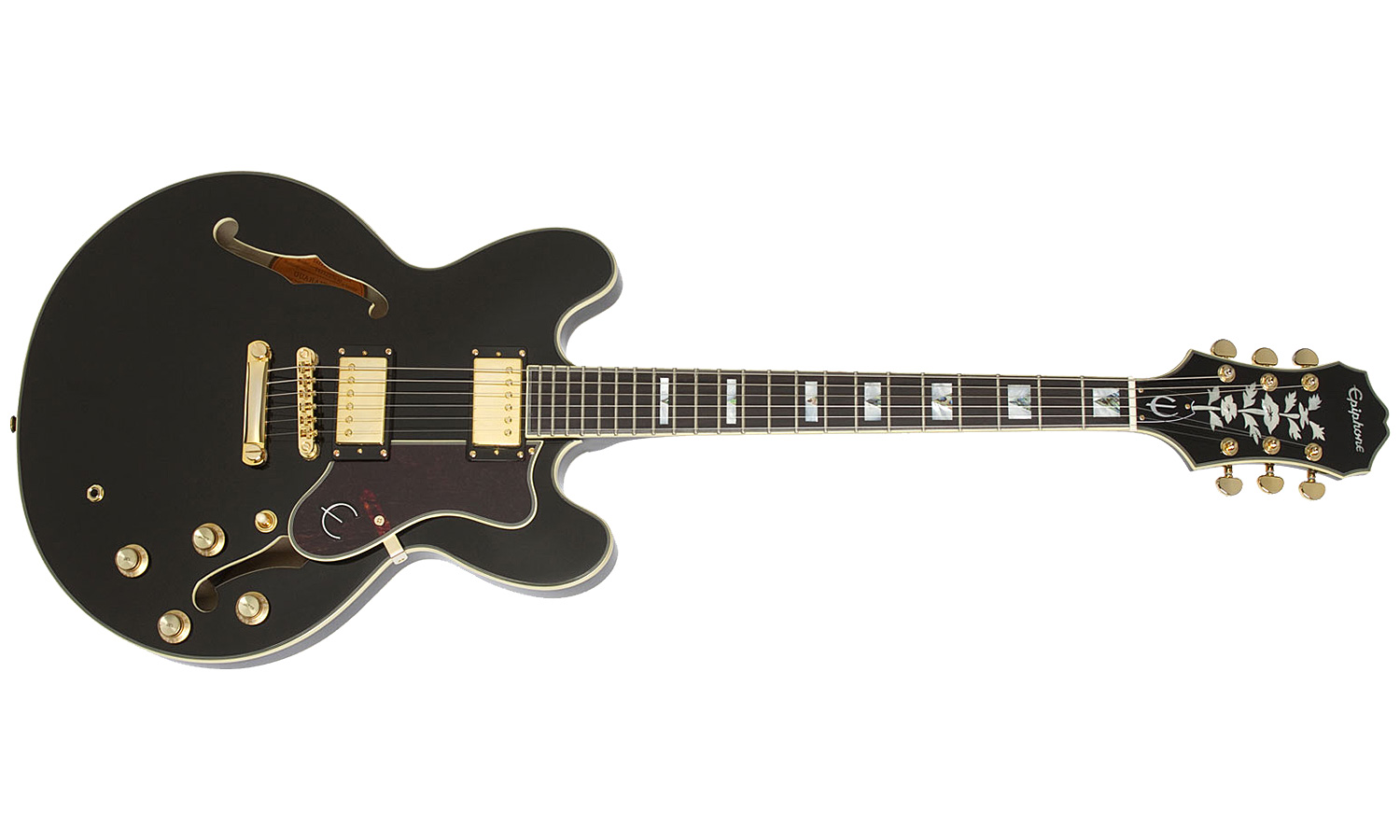 Epiphone Sheraton Ii Pro 2018 2h Ht Pf - Ebony - Guitarra eléctrica semi caja - Variation 1