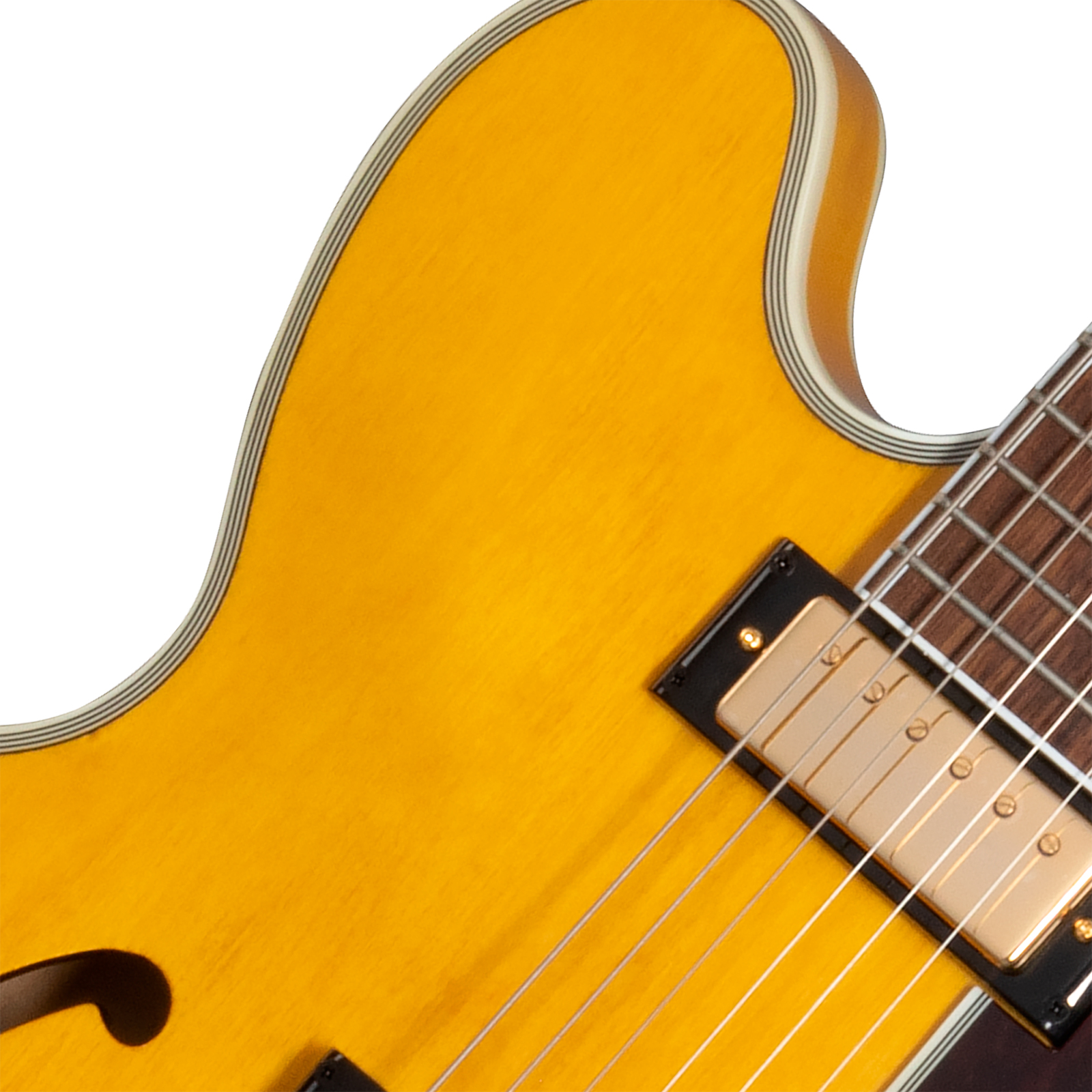 Epiphone Sheraton Lh Original Archtops Gaucher 2mh Ht Rw - Natural - Guitarra eléctrica semi caja - Variation 2