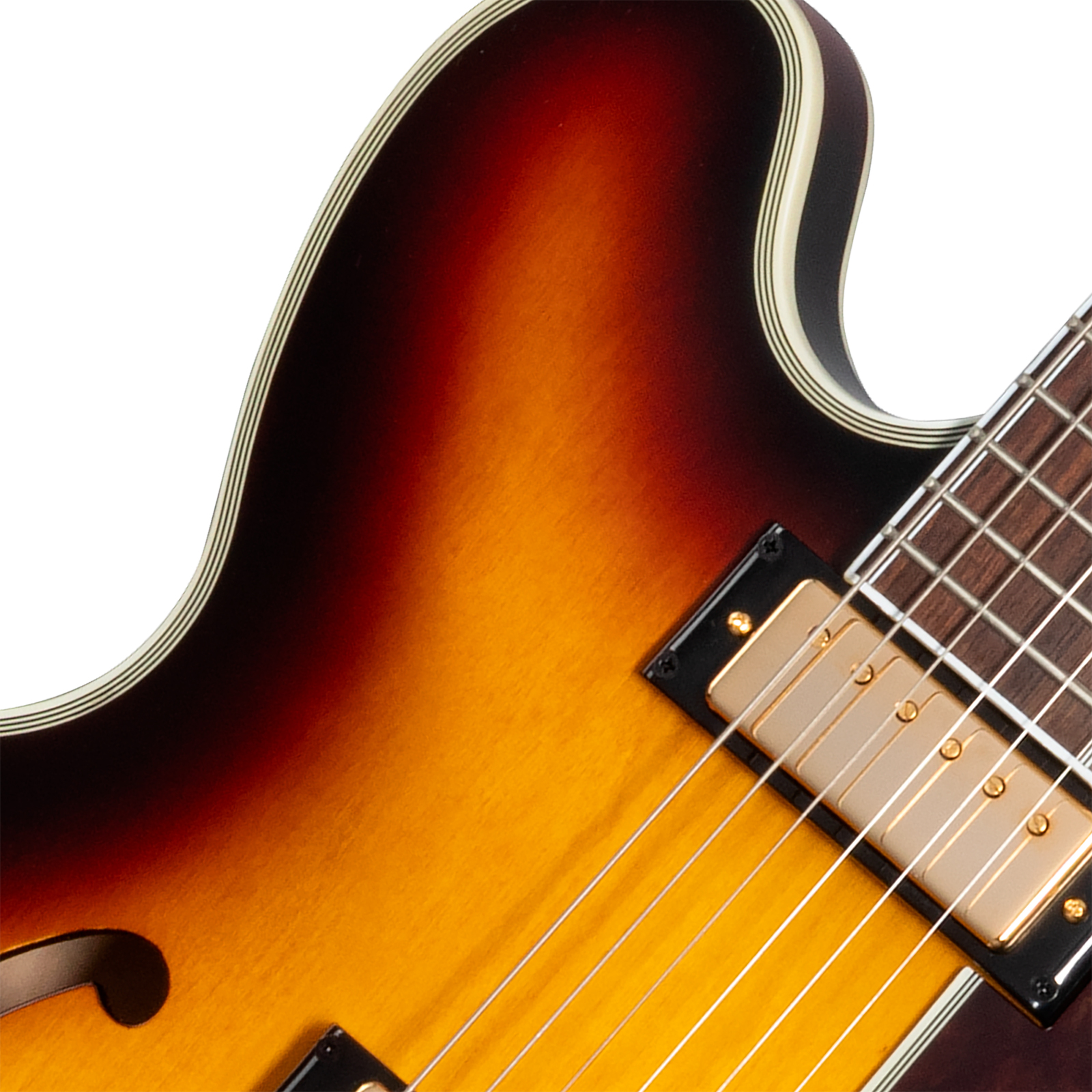 Epiphone Sheraton Lh Original Archtops Gaucher 2mh Ht Rw - Vintage Sunburst - Guitarra eléctrica semi caja - Variation 2