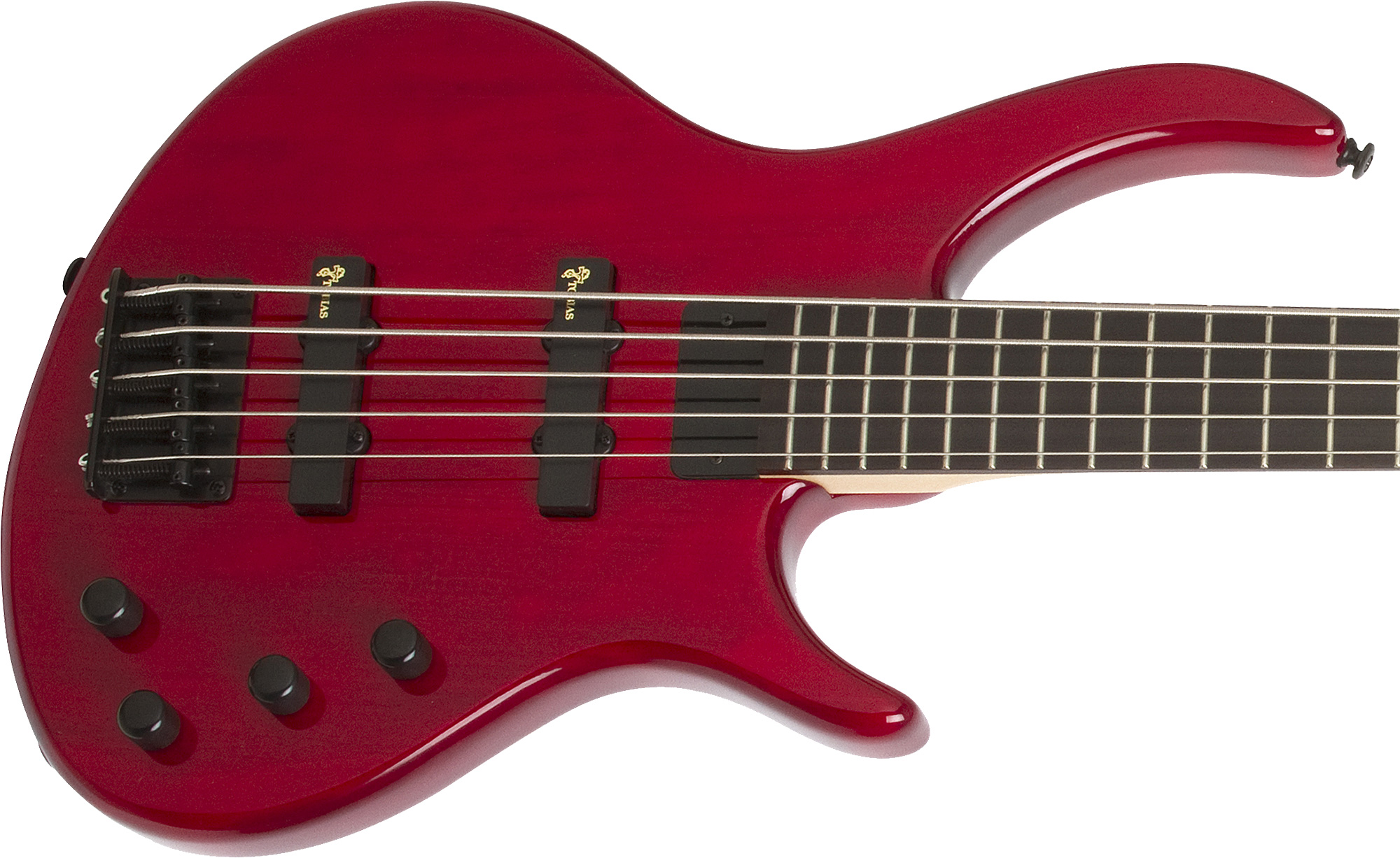 Epiphone Toby Deluxe V Bass Bh - Trans Red - Bajo eléctrico de cuerpo sólido - Variation 1