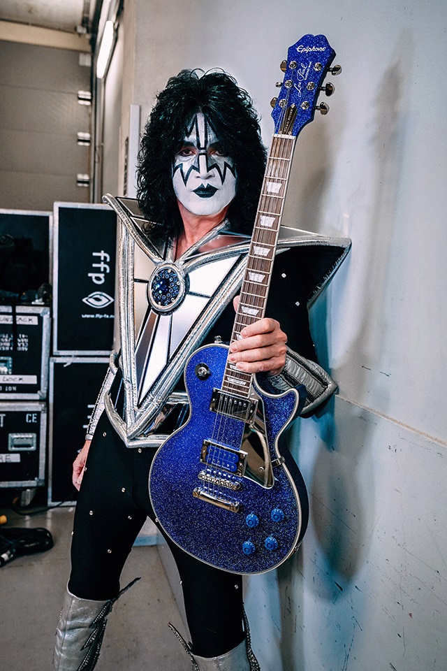 Epiphone Tommy Thayer Les Paul Electric Blue Outfit Signature 2h Ht Lau - Blue - Guitarra eléctrica de corte único. - Variation 5