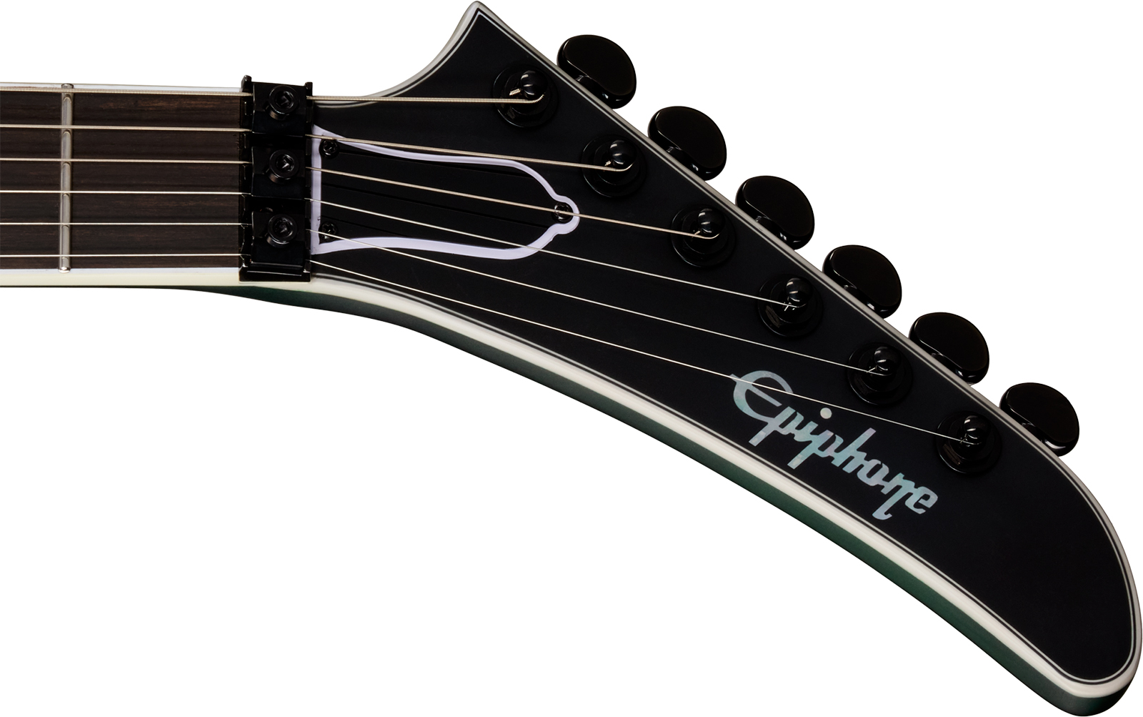 Epiphone Victory Prophecy Modern 2h Fishman Fluence Ht Eb - Aqua Smoke Satin - Guitarra eléctrica con forma de str. - Variation 4