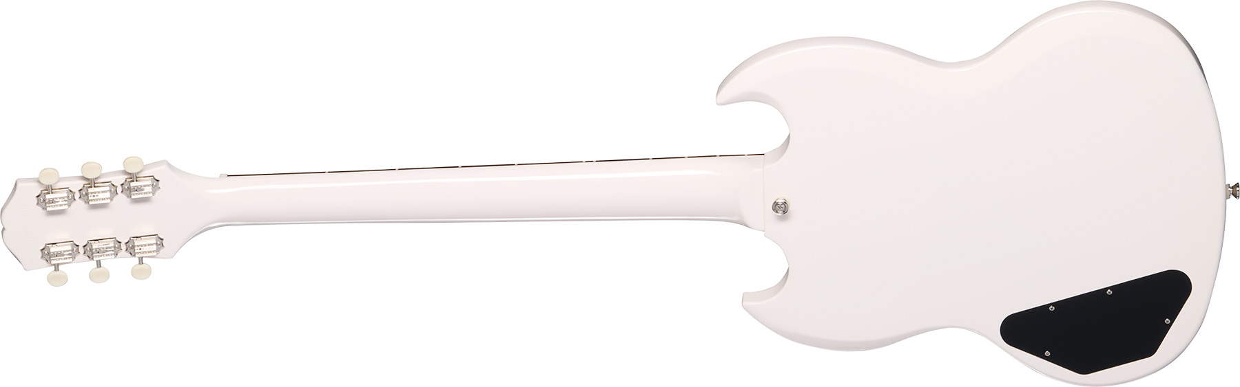 Epiphone Yungblood Sg Junior Ltd Signature 1s P90 Ht Lau - Classic White - Guitarra eléctrica de doble corte - Variation 1