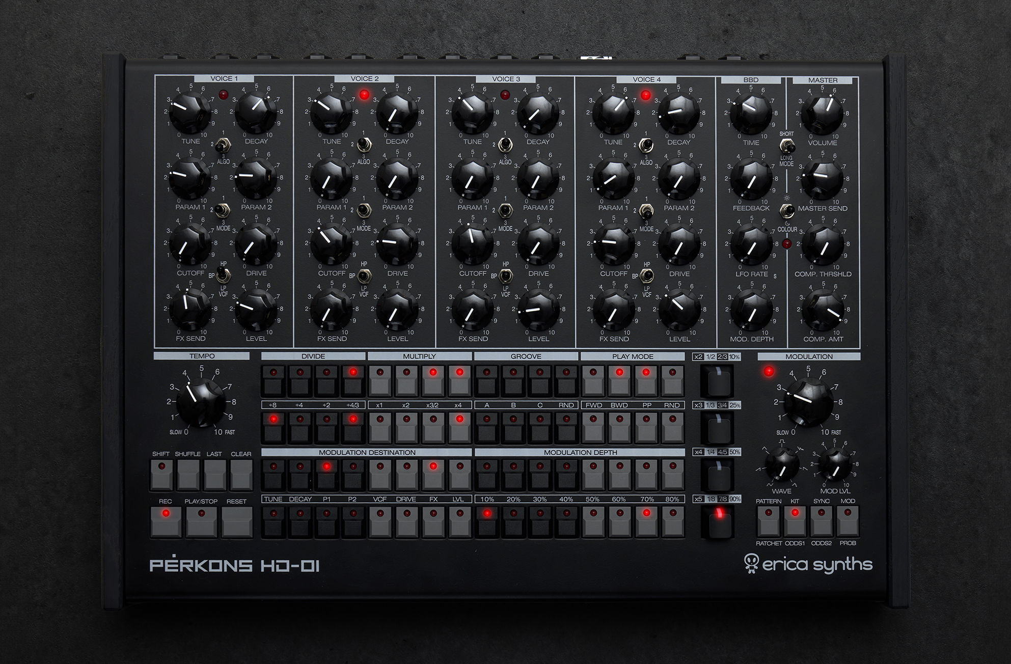Erica Synths Perkons Hd-01 Black - Caja de ritmos - Variation 1