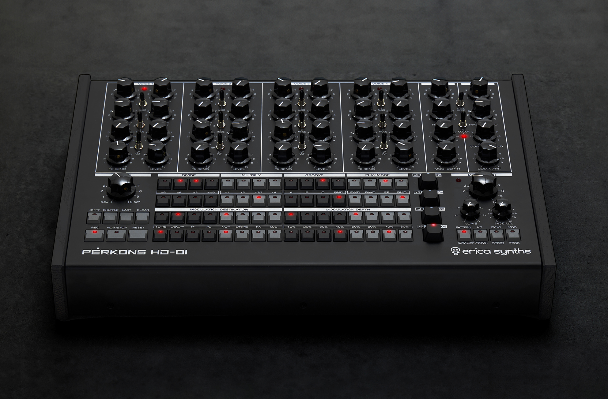 Erica Synths Perkons Hd-01 Black - Caja de ritmos - Variation 4