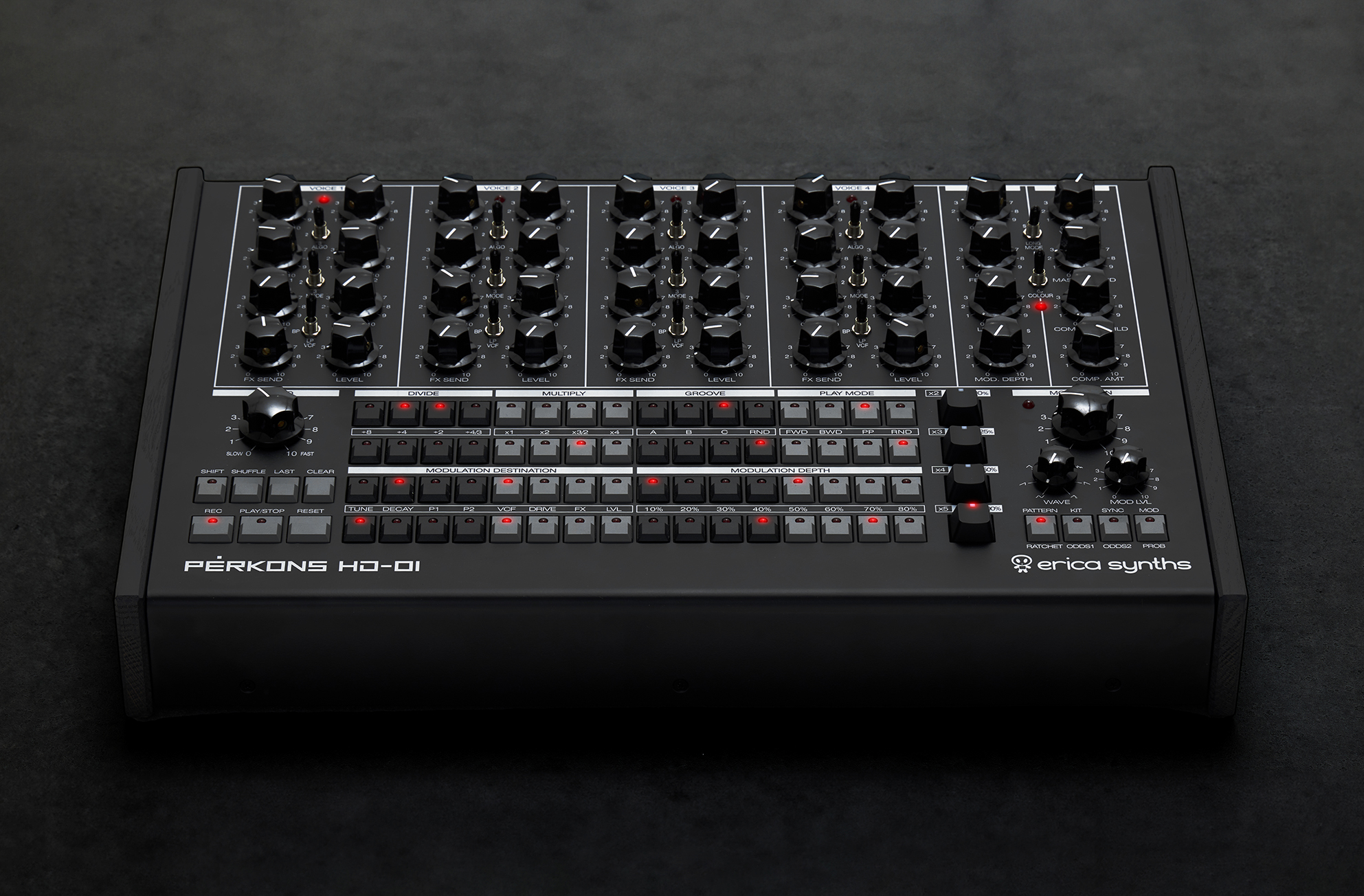 Erica Synths Perkons Hd-01 Black - Caja de ritmos - Variation 3