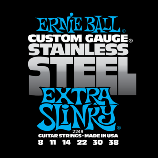 Ernie Ball Jeu De 6 Cordes Electric (6) 2249 Custom Gauge Stainless Steel Extra Slinky 8-38 - Cuerdas guitarra eléctrica - Variation 1