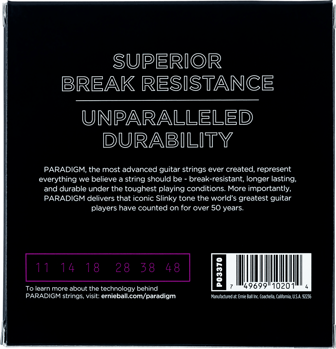Ernie Ball Jeu De 6 Cordes Electric (3x Set) 3370 Paradigm Slinky 11-48 - Cuerdas guitarra eléctrica - Variation 2