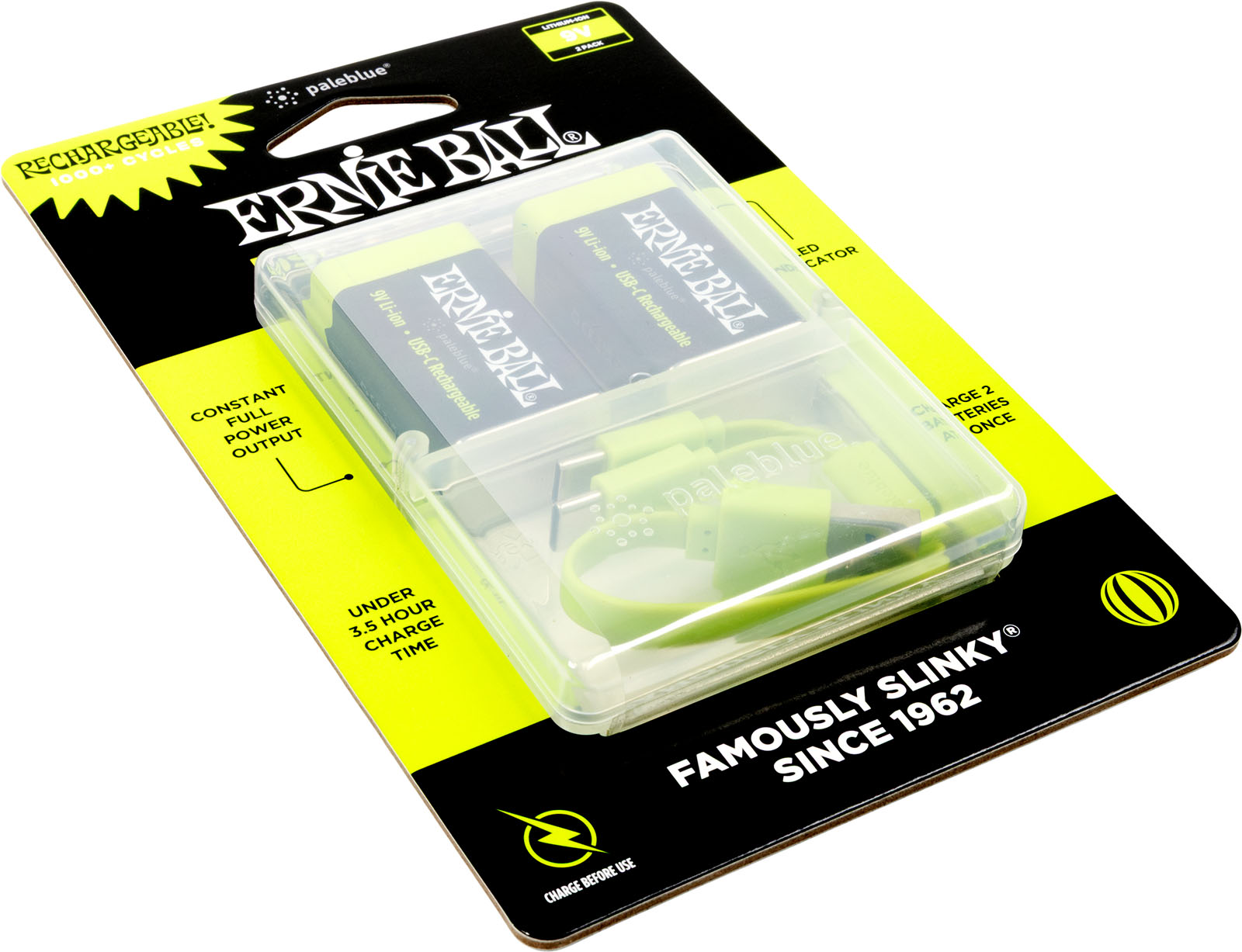 Ernie Ball 9642 - 9v Rechargeable Via Usb-c - Batería - Variation 2