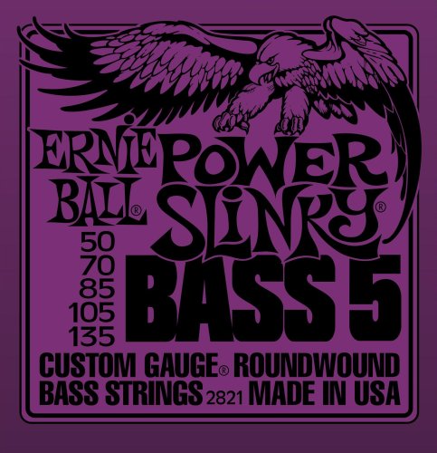 Ernie Ball Jeu De 5 Cordes Bass (5) 2821 Power Slinky 50-135 - Cuerdas para bajo eléctrico - Variation 1