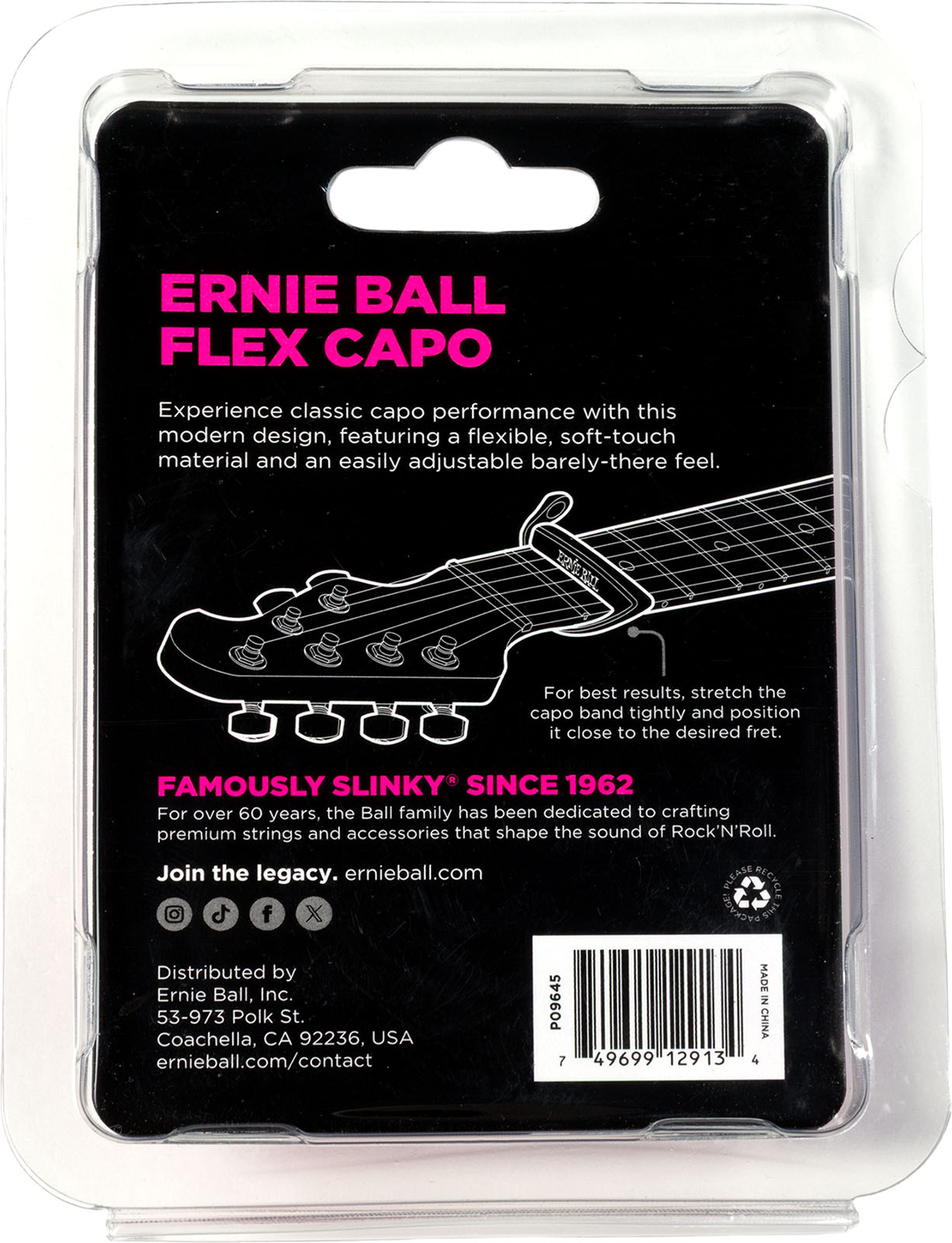 Ernie Ball Capodastre Flex Noir - Cejilla - Variation 3