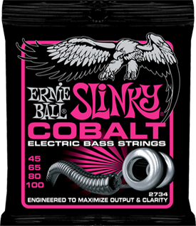 Ernie Ball Jeu De 4 Cordes Bass (4) 2734 Slinky Cobalt 45-100 - Cuerdas para bajo eléctrico - Main picture