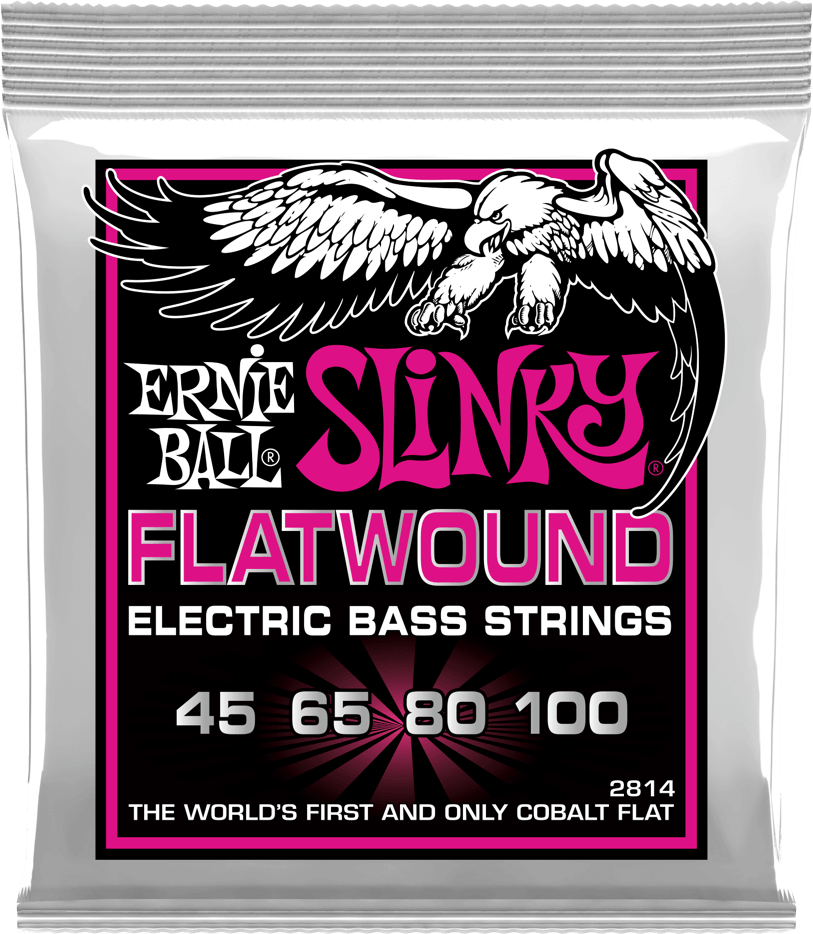 Ernie Ball Jeu De 4 Cordes Bass (4) 2814  Slinky Flatwound 45-100 - Cuerdas para bajo eléctrico - Main picture