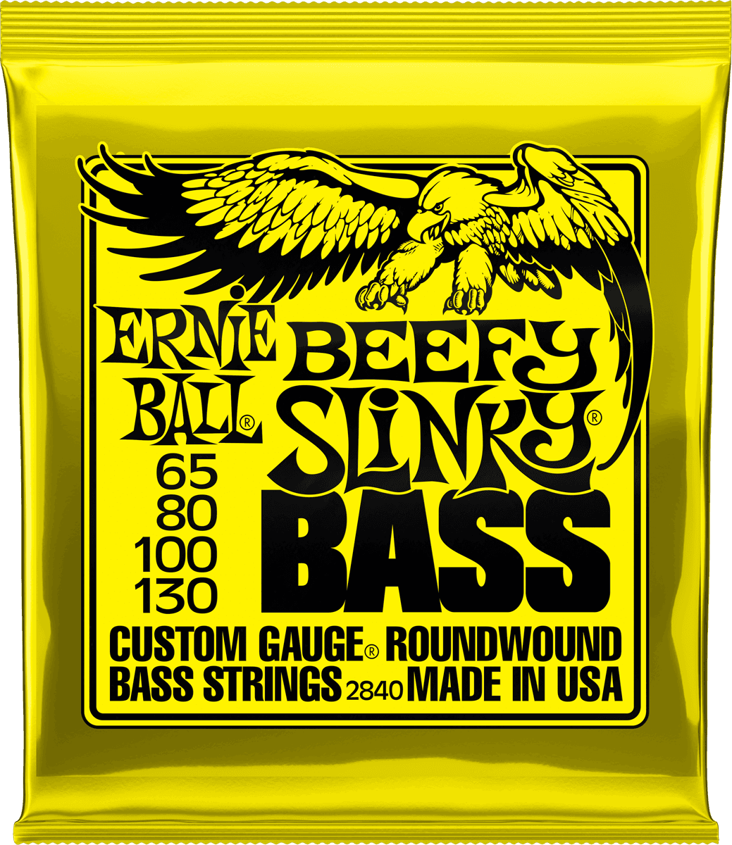 Ernie Ball Jeu De 4 Cordes Bass (4) 2840 Beefy Slinky 65-130 - Cuerdas para bajo eléctrico - Main picture