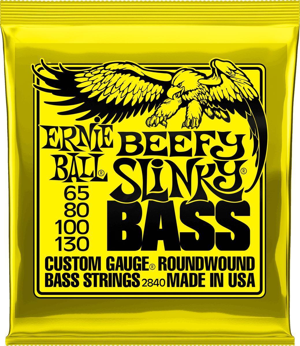 Cuerdas para bajo eléctrico Ernie ball Bass 2840 Beefy Slinky 65-130