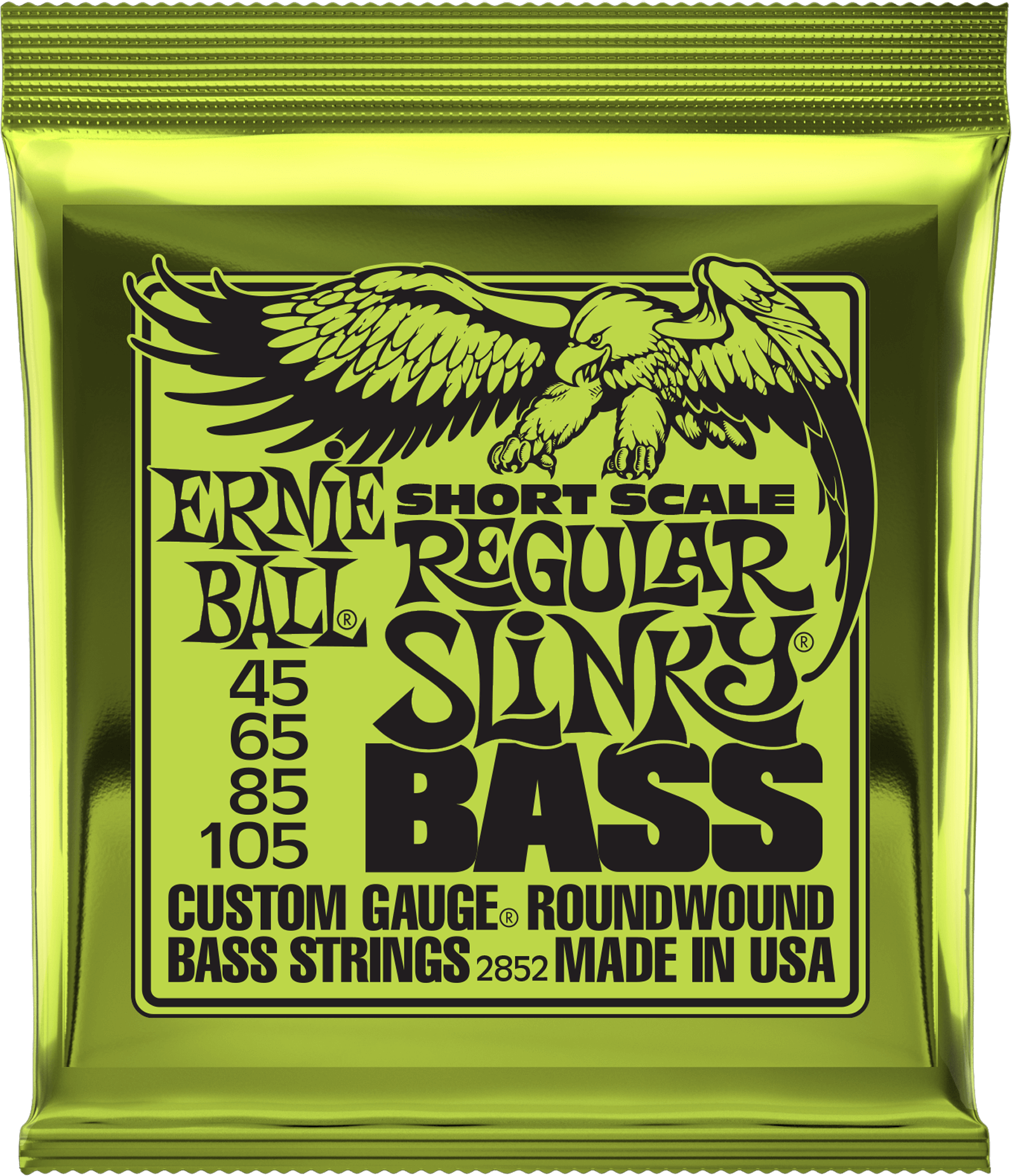 Ernie Ball Jeu De 4 Cordes Bass (4) 2852 Regular Slinky Short Scale 45-105 - Cuerdas para bajo eléctrico - Main picture