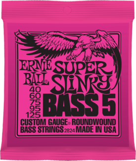 Ernie Ball Jeu De 5 Cordes Bass (5)  2824 Super Slinky 40-125 - Cuerdas para bajo eléctrico - Main picture