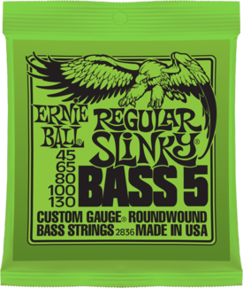 Ernie Ball Jeu De 5 Cordes Bass (5) 2836 Regular Slinky 45-130 - Cuerdas para bajo eléctrico - Main picture