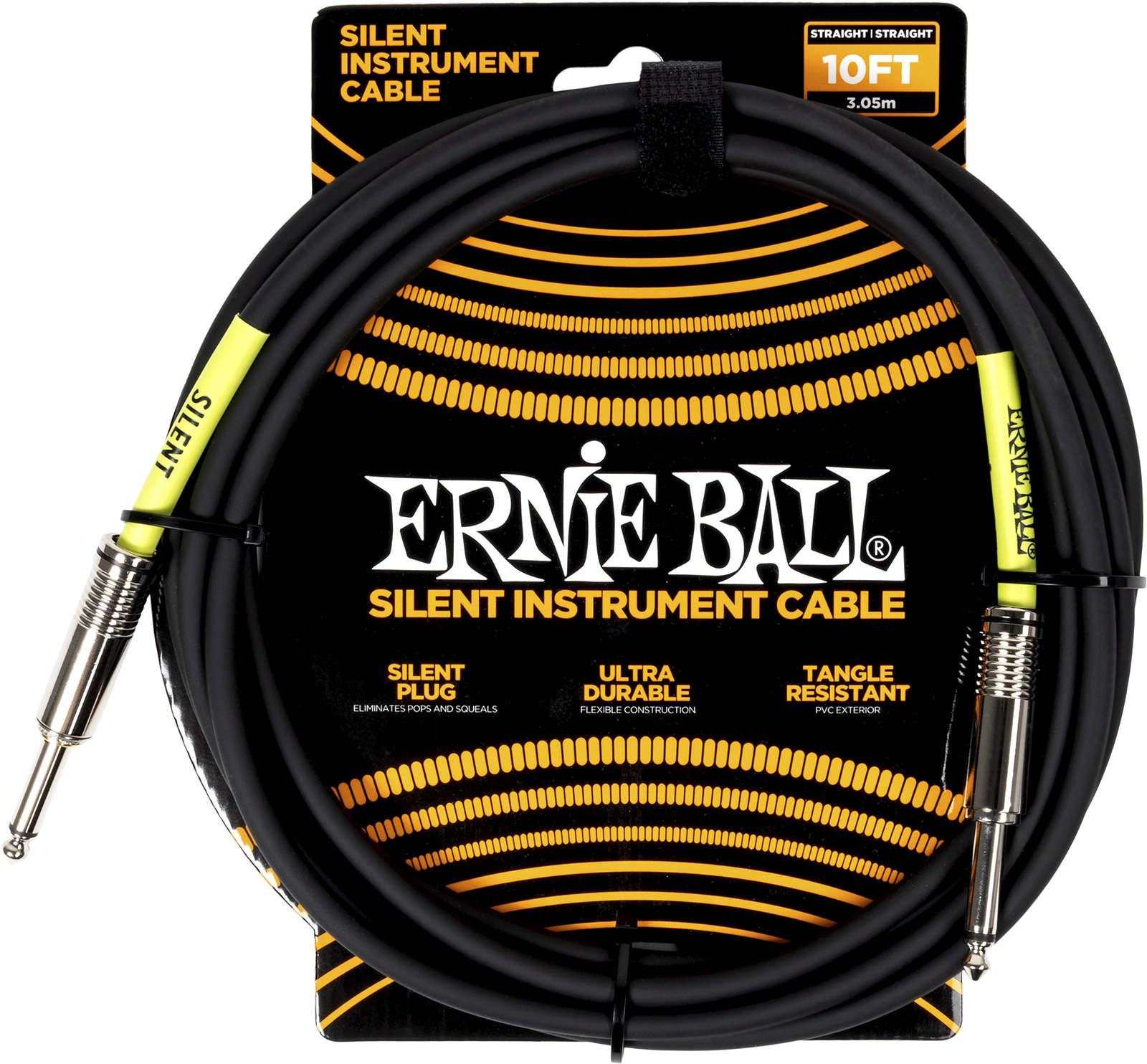 Ernie Ball Cable Instrument Classic Silent Jack/jack 3m Noir - Cable - Main picture