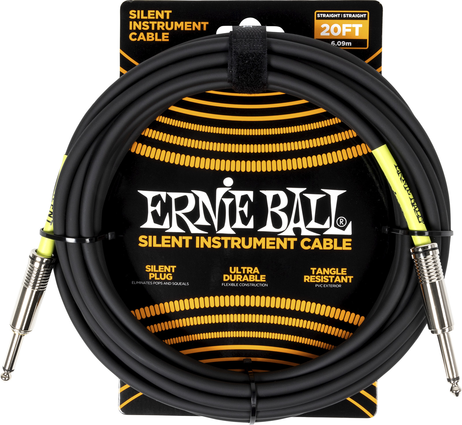 Ernie Ball Cable Instrument Classic Silent Jack/jack 6m Noir - Cable - Main picture
