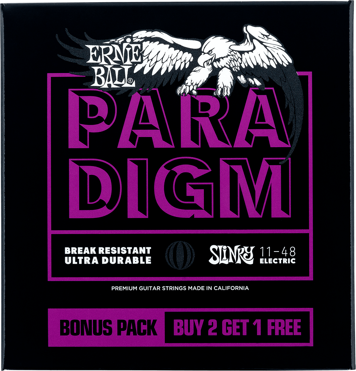 Ernie Ball Jeu De 6 Cordes Electric (3x Set) 3370 Paradigm Slinky 11-48 - Cuerdas guitarra eléctrica - Main picture