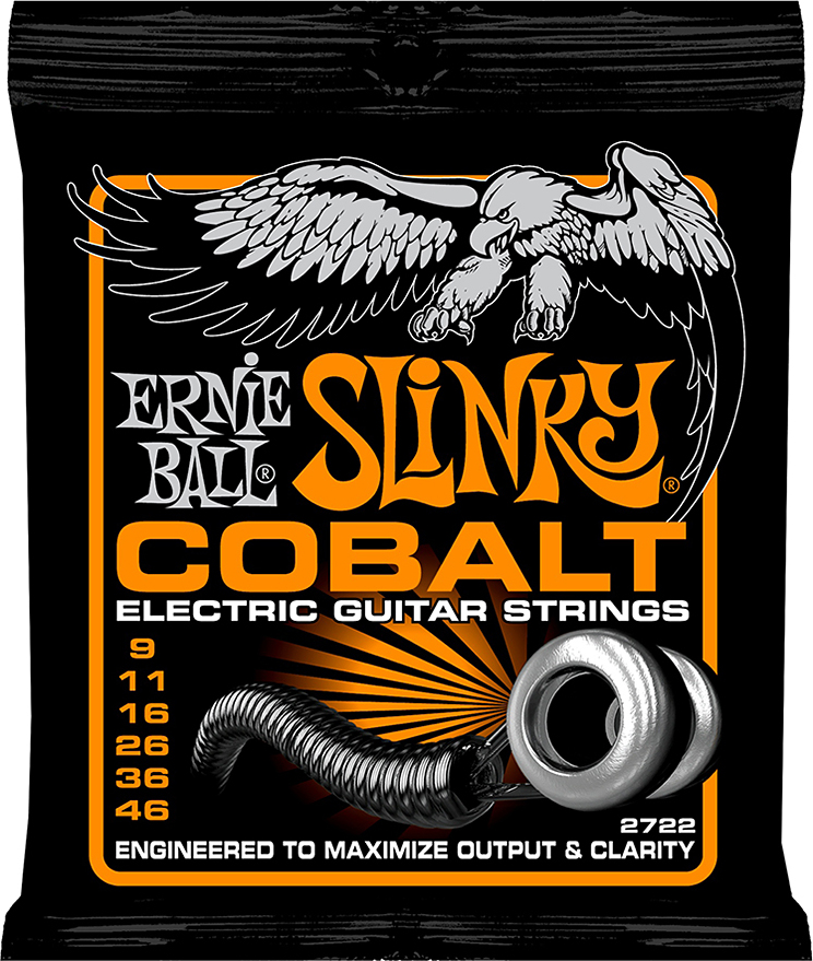 Ernie Ball Jeu De 6 Cordes Electric (6) 2722 Cobalt Hybrid Slinky 9-46 - Cuerdas guitarra eléctrica - Main picture